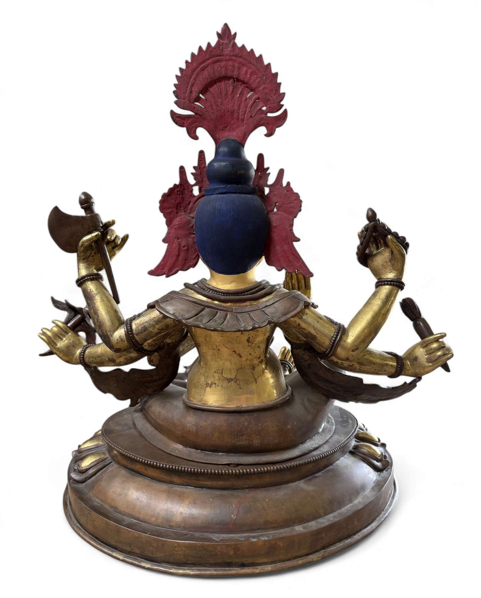 Große Ganesha Statue Bronze Skulptur aus Nepal - 67 cm