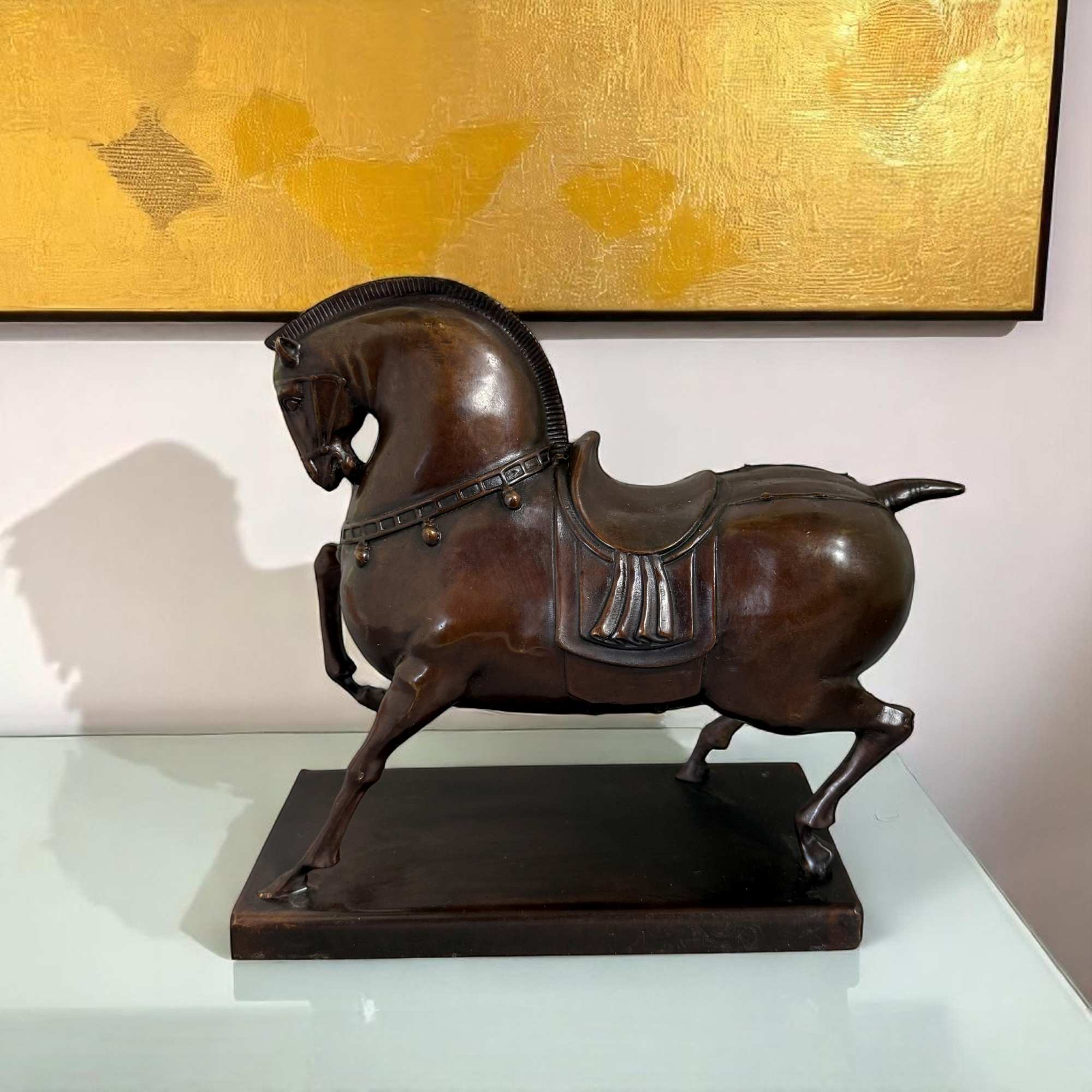 Pferde Skulptur Bronze Figur chines. Tierkreiszeichen