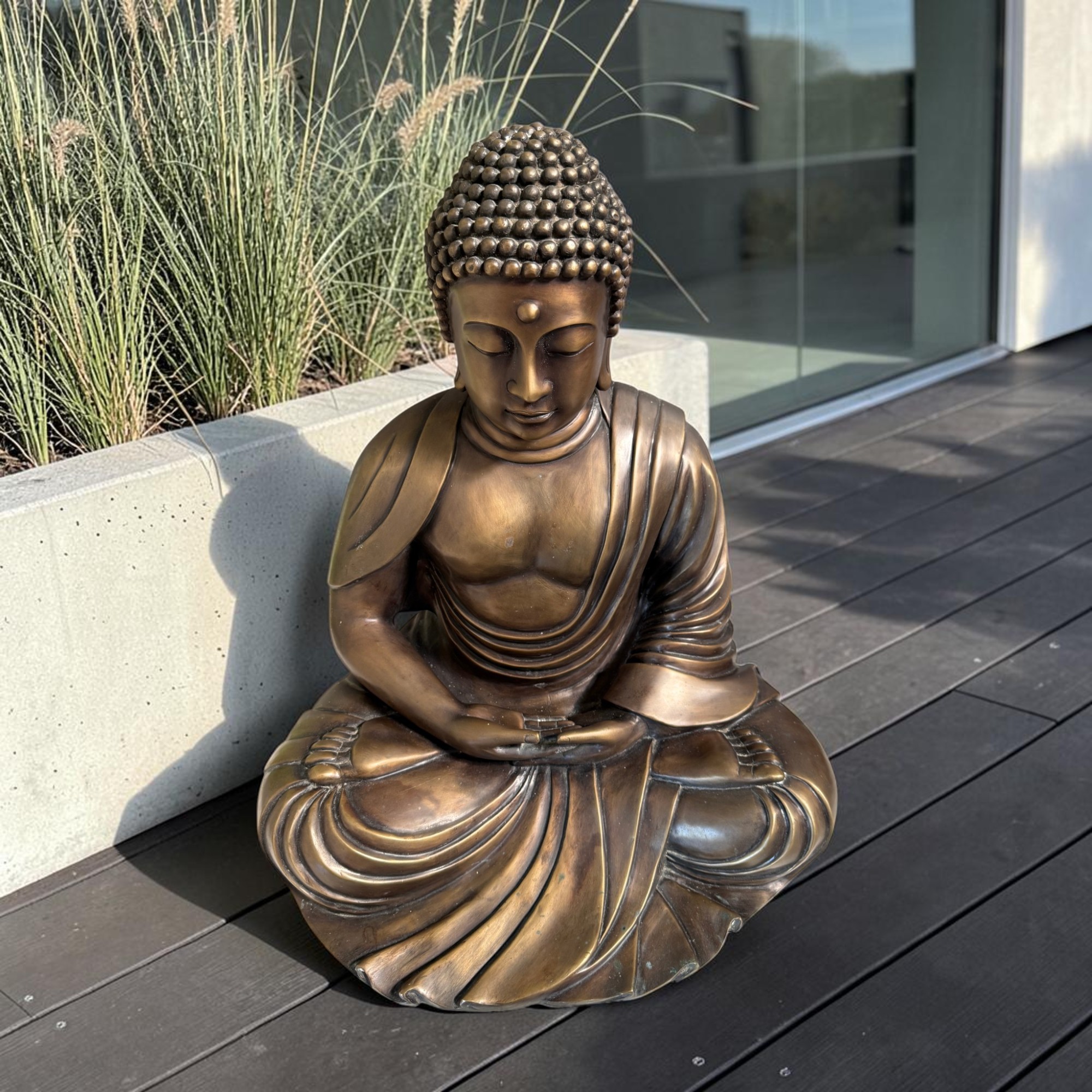 Bronze Amida Buddha Kamakura Daibutsu - Japanische Figur - Unikat 56 cm / 24 kg