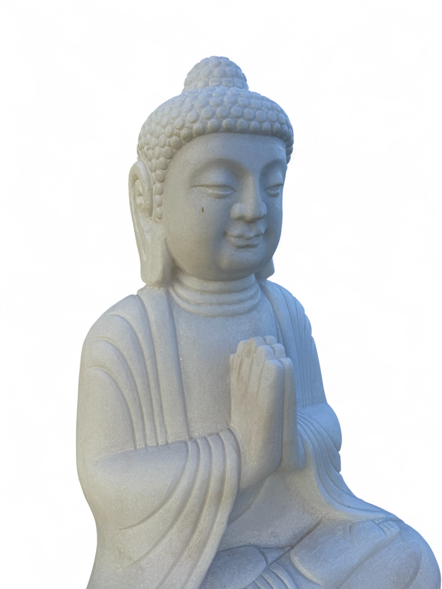 Garten Buddha Statue Marmor Stein Anjali Mudra