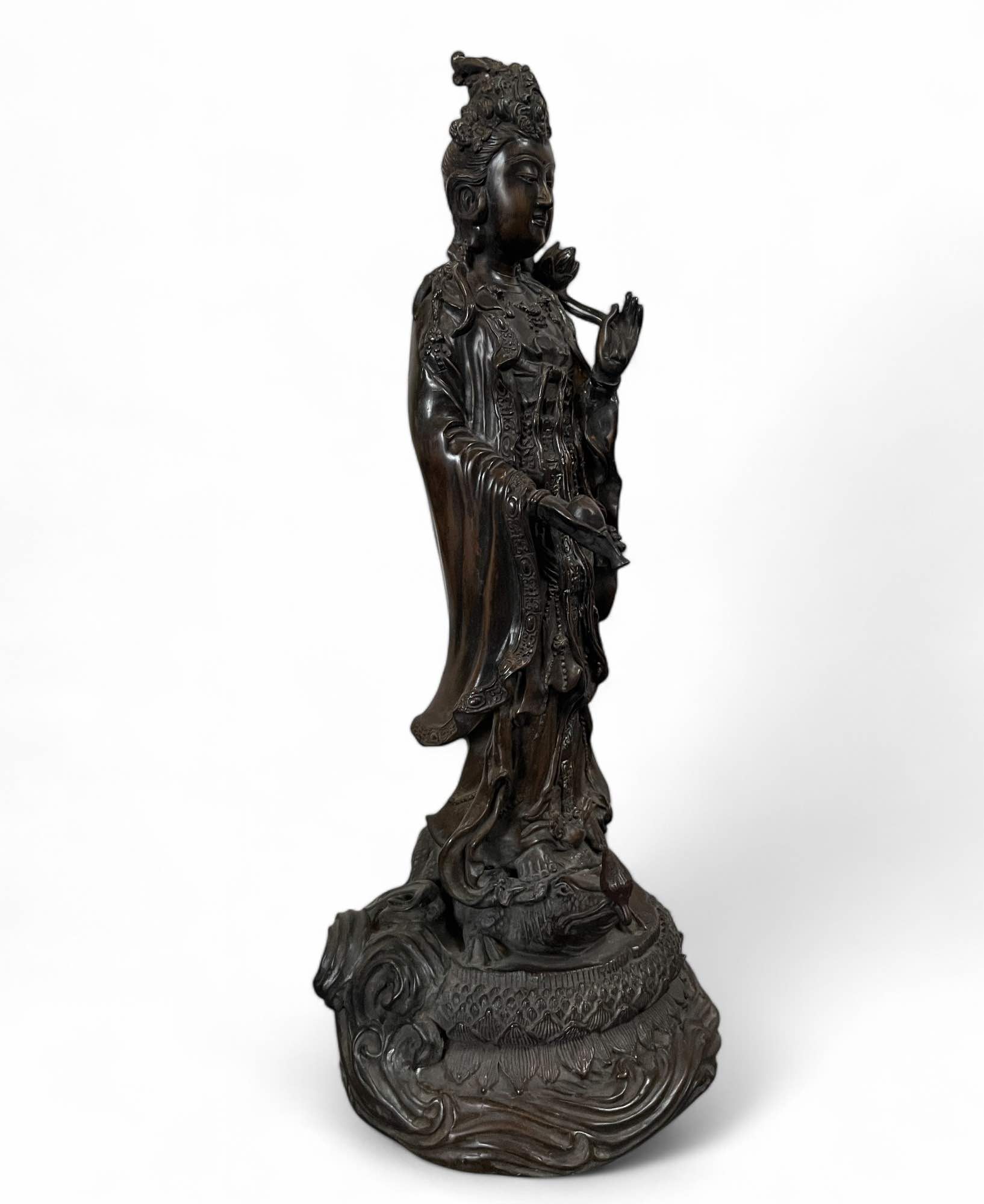 Buddha Figur Bronze Guanyin 45cm groß