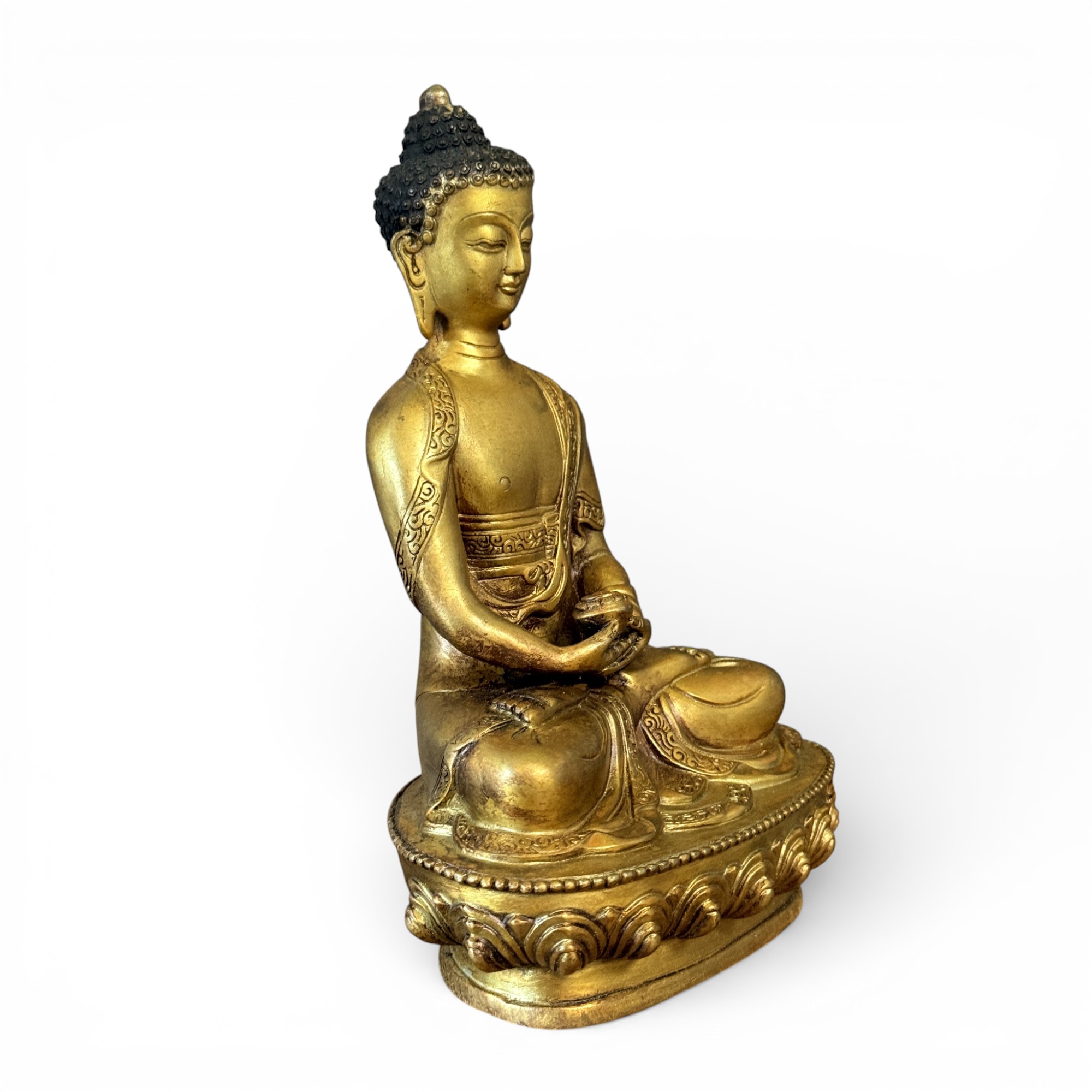 Bronze Buddha Figur - Meditation Geste 20 cm