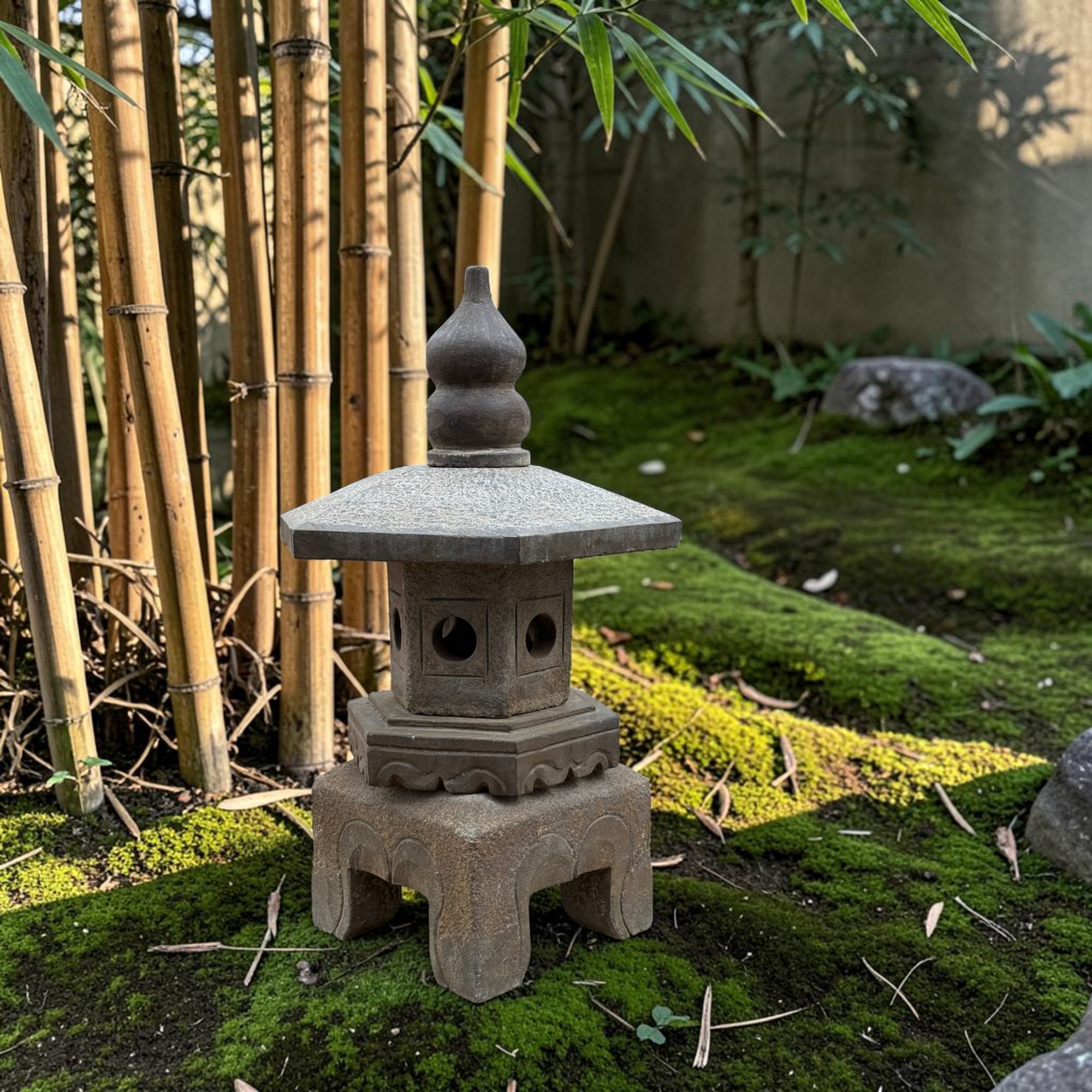 Traditionelle Steinlaterne China - Geisterhaus aus Naturstein