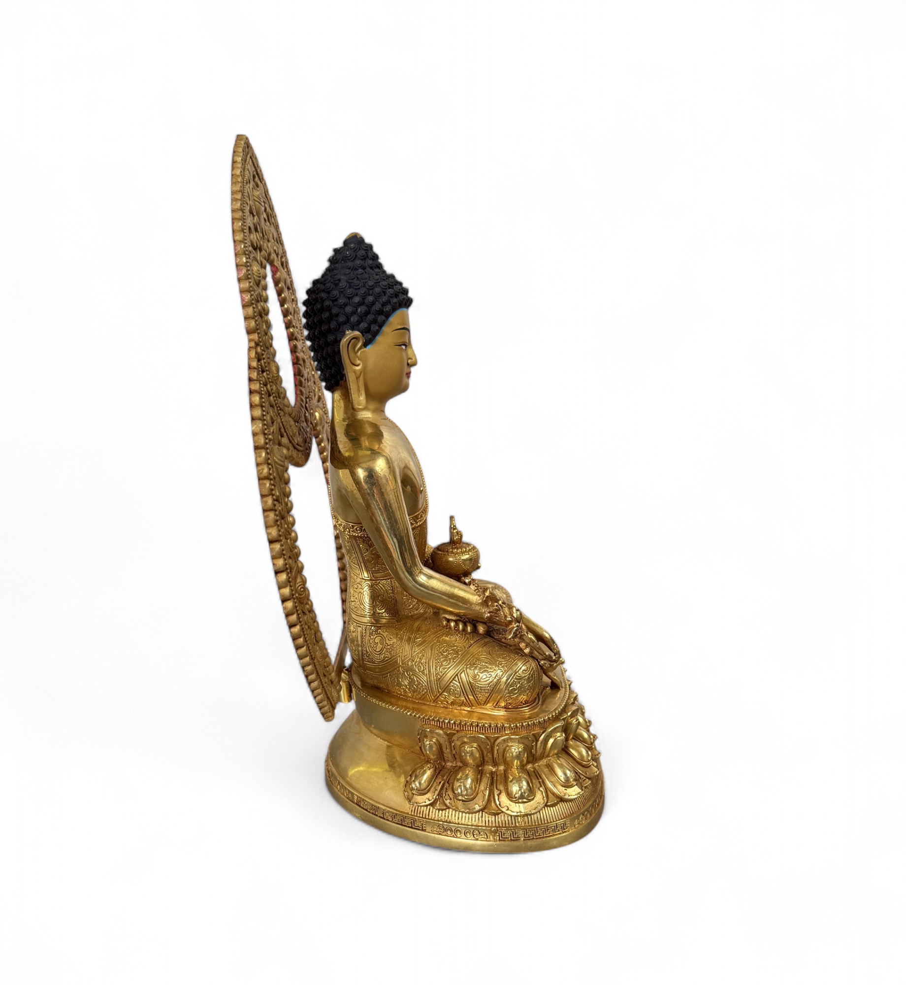 Medizin Buddha Figur Bronze Tibet China - 34 cm groß