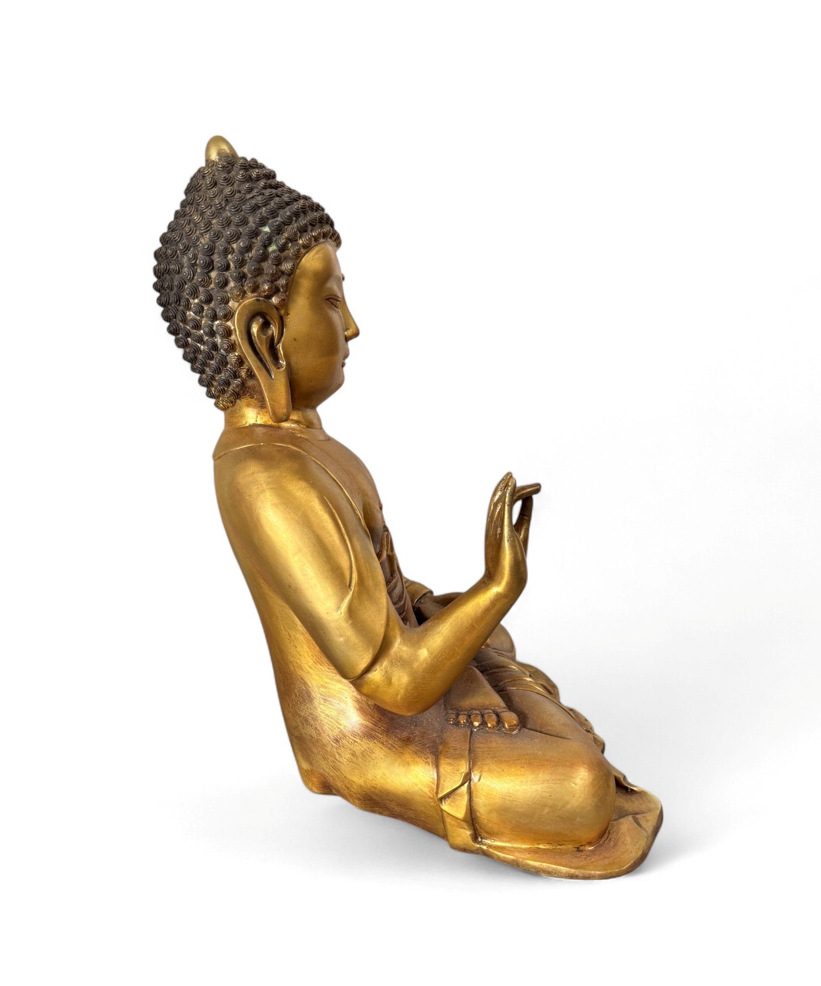 Buddha Figur Karana Mudra Bronze Statue Tibet China 