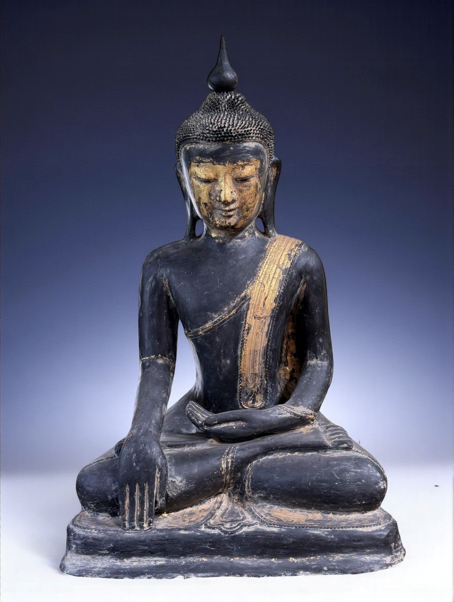 Lacquerware Buddha Statue Burma Skulptur 75 cm groß