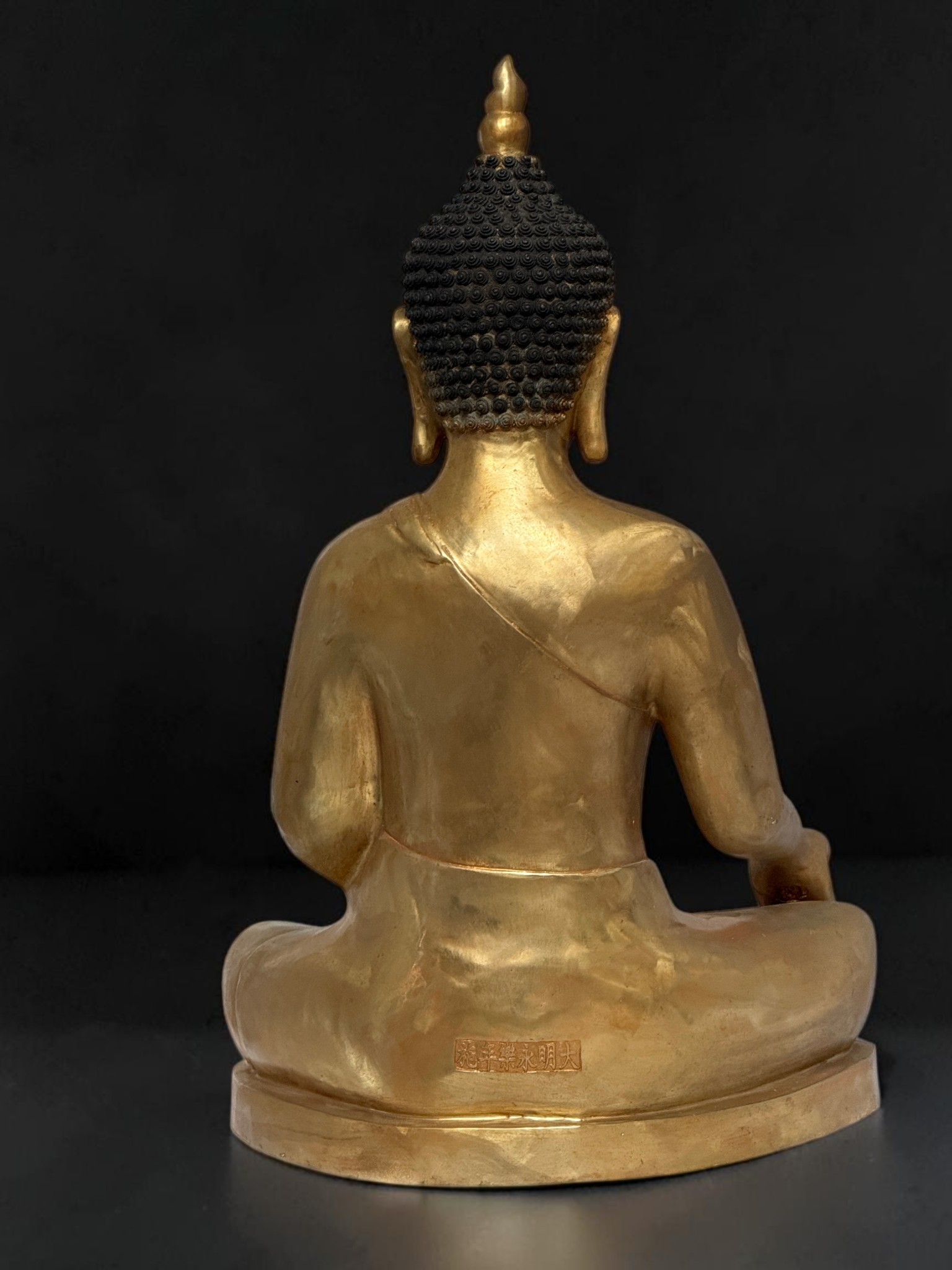 Große Bronze Buddha Statue mit Vitarka Mudra Tibet-China 60 cm