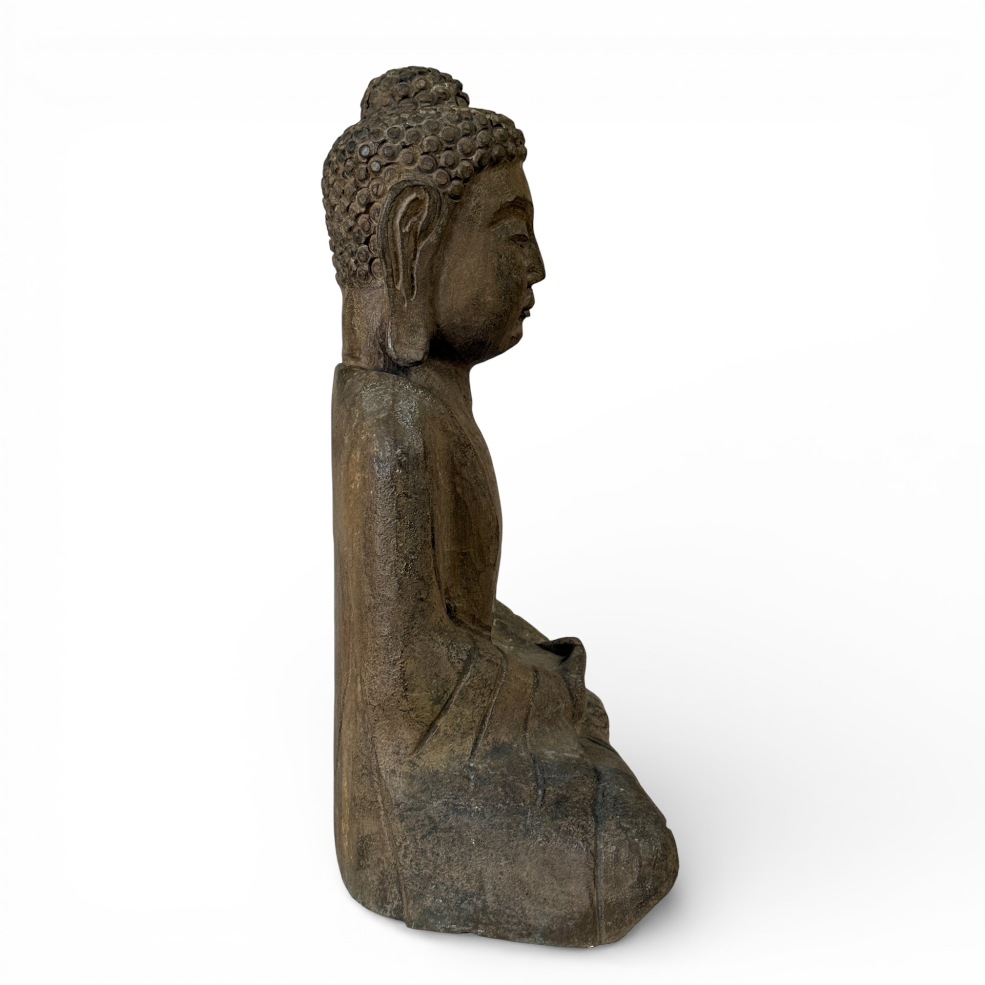 Garten Buddha in Dyhana Mudra aus Naturstein