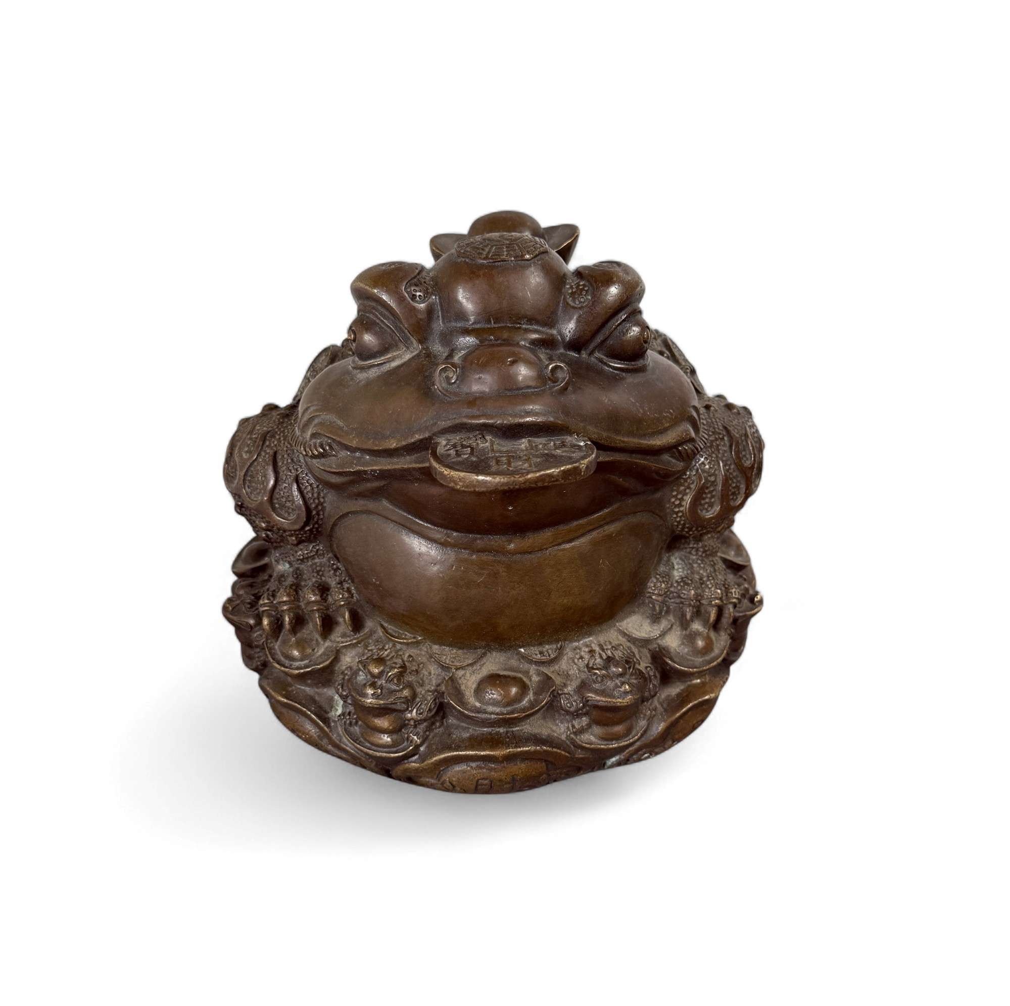 Geldkröte aus Bronze – Traditioneller Feng Shui Frosch