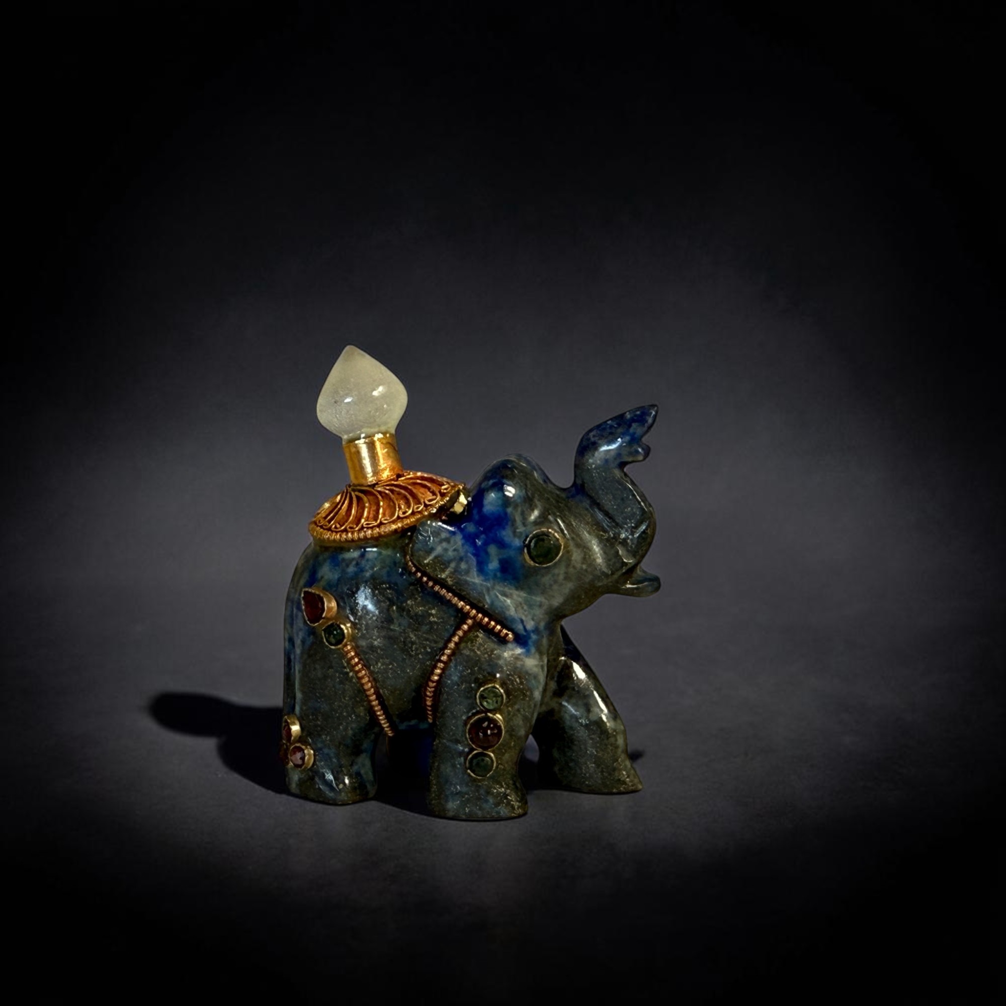 Lapislazuli Glückselefant | Bergkristall & Edelsteine | Handarbeit aus Nepal