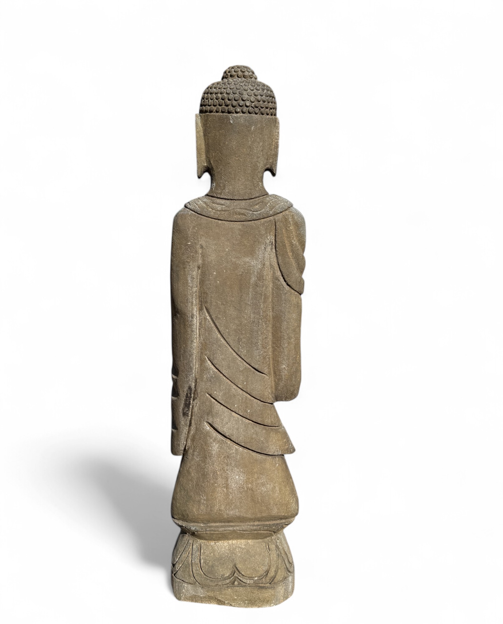 Garten Buddha Statue Naturstein Figur Wunschgewährungs Geste