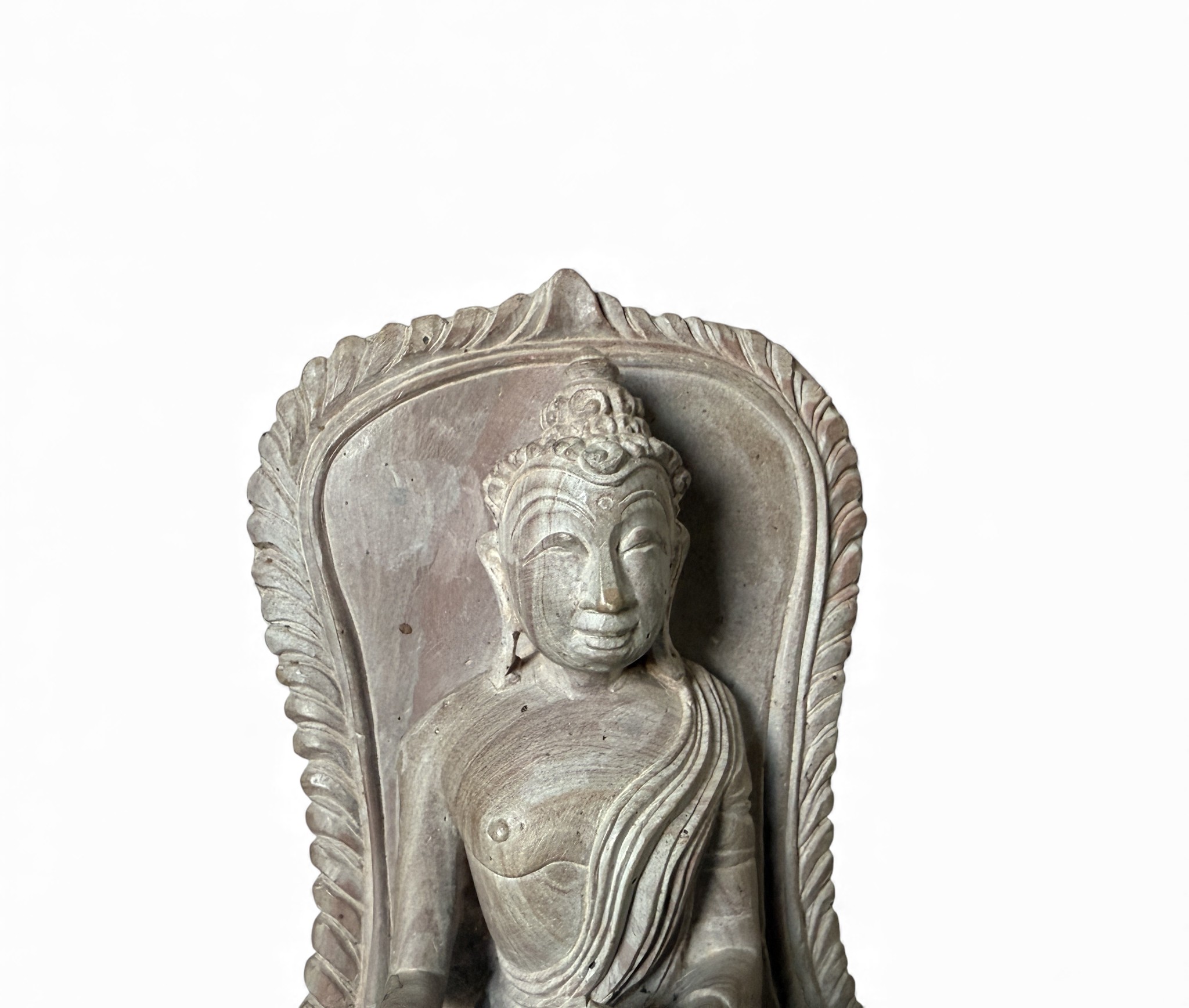 Buddha Figur Marmorstein Nepal - feine handarbeit