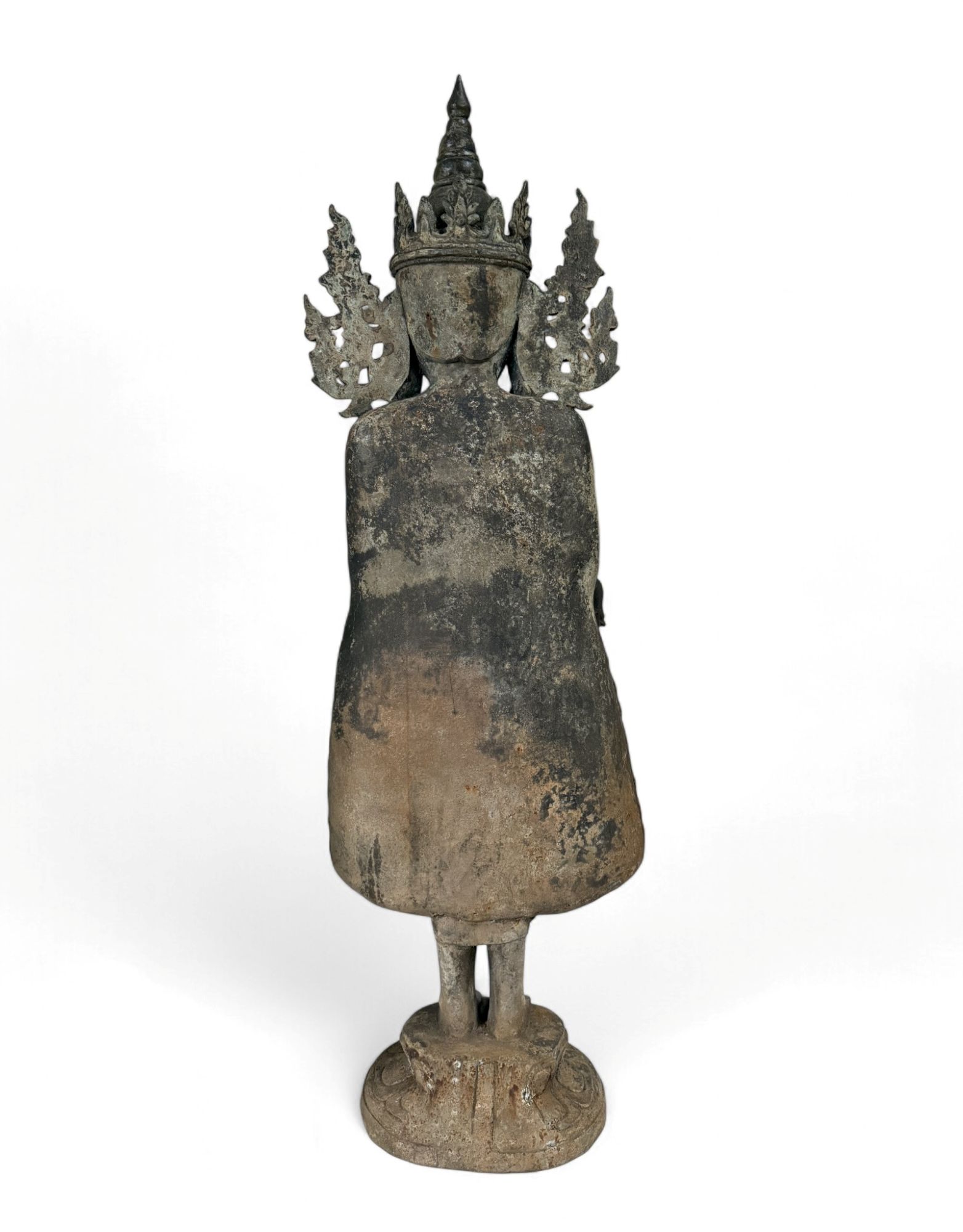 Gekrönter Burma Buddha Bronze Skulptur 103 cm groß Gekrönter Burma Buddha Bronze Skulptur 103 cm groß