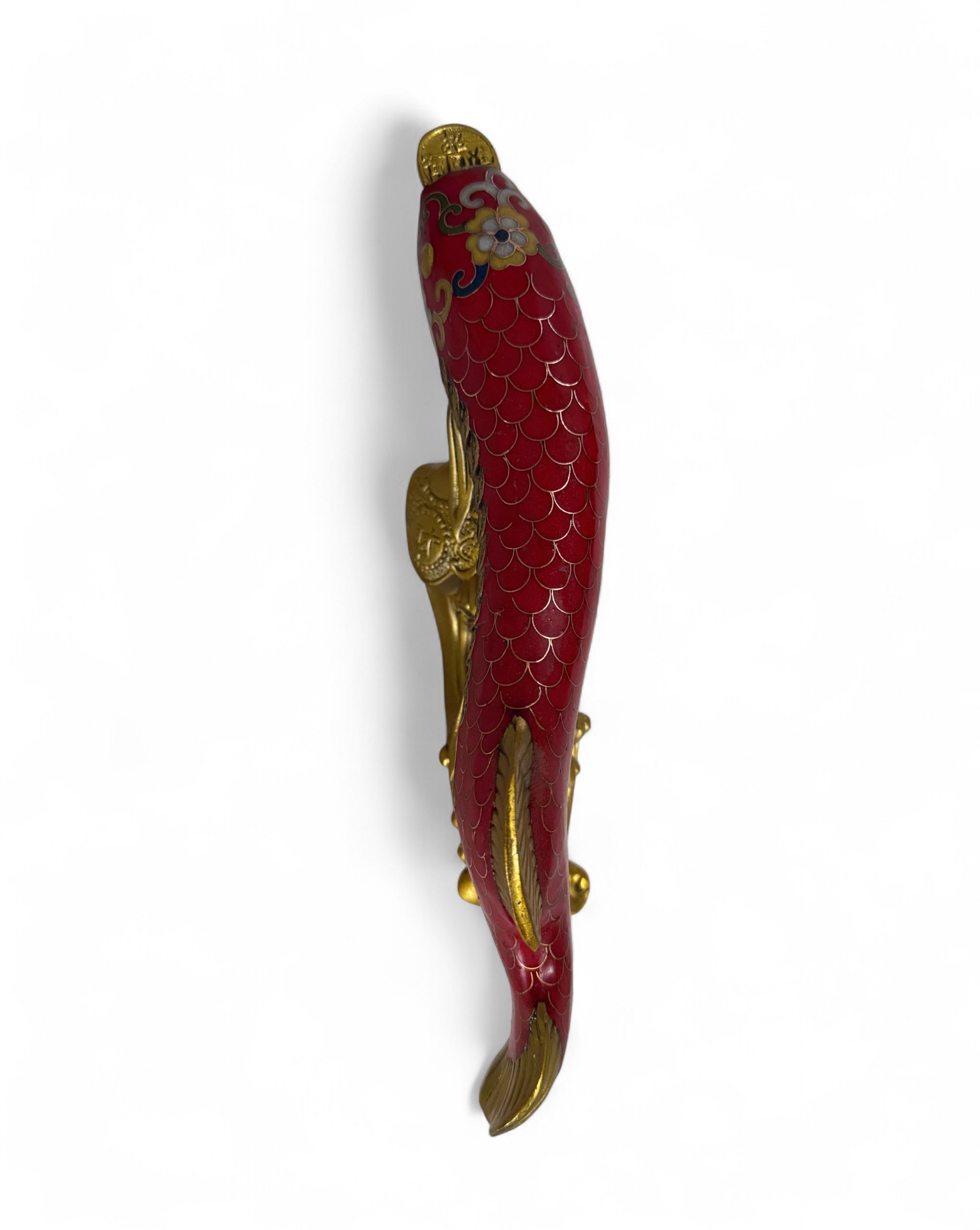 Koifisch Bronze Skulptur Cloisonne Figur Reichtumssymbol