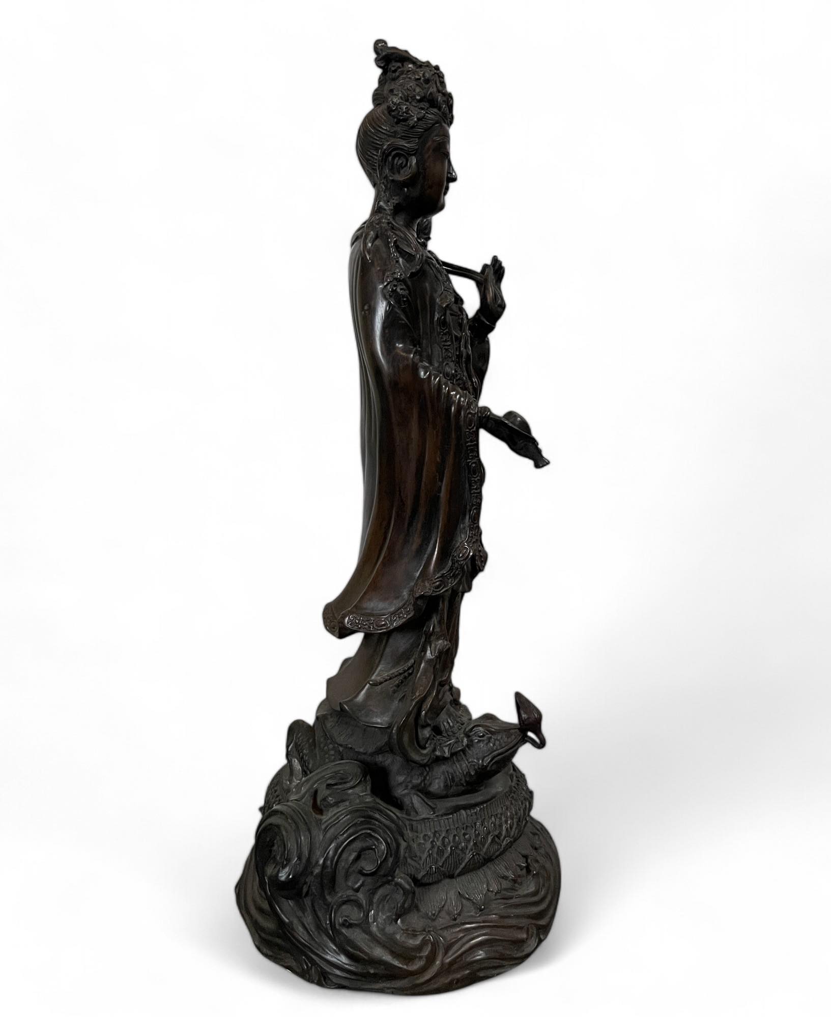 Buddha Figur Bronze Guanyin 45cm groß