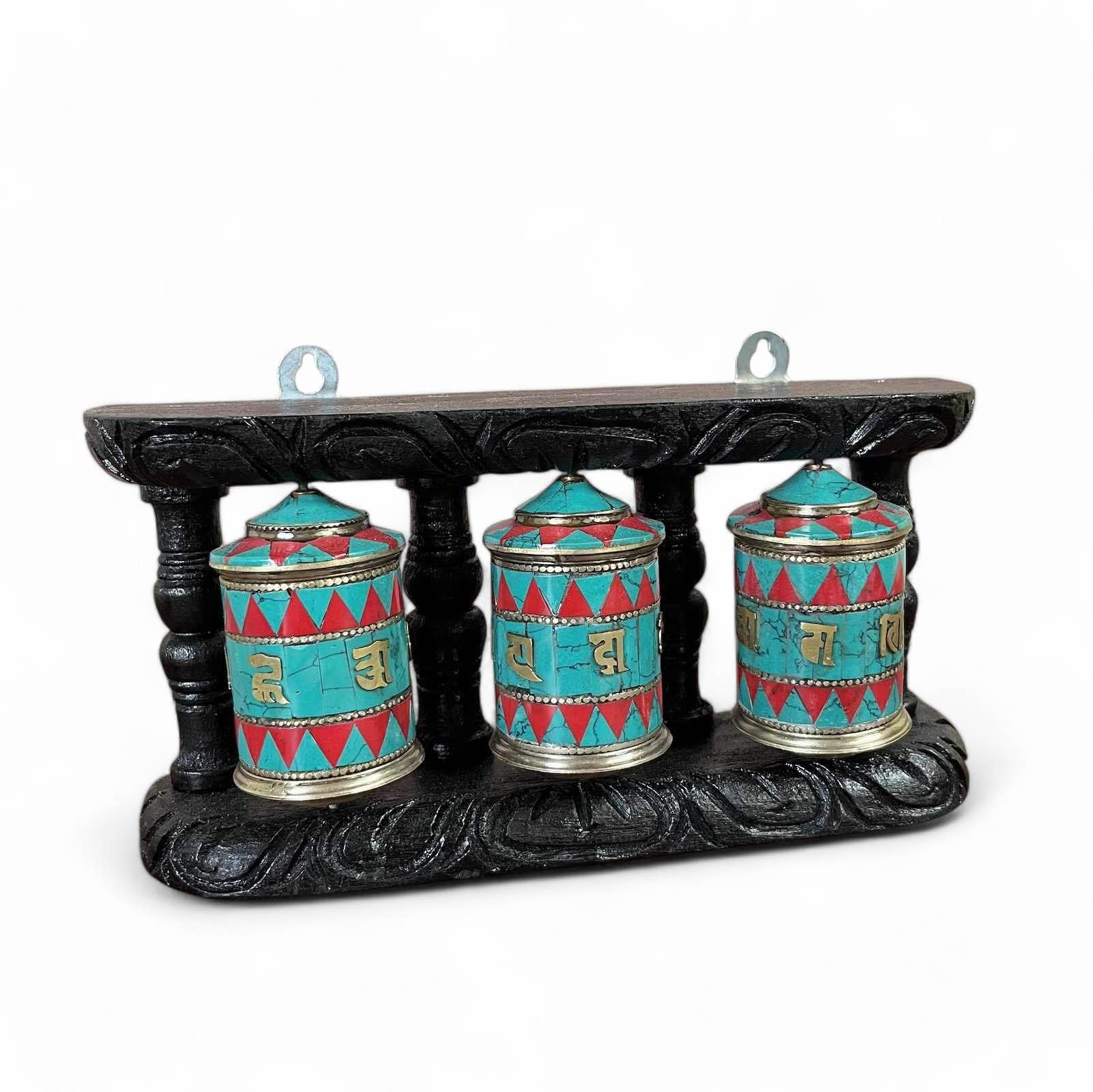 Gebetsmühle Tibet Buddhismus Türkis & Schaumkoralle Gebetsmühle Tibet Buddhismus Türkis & Schaumkoralle