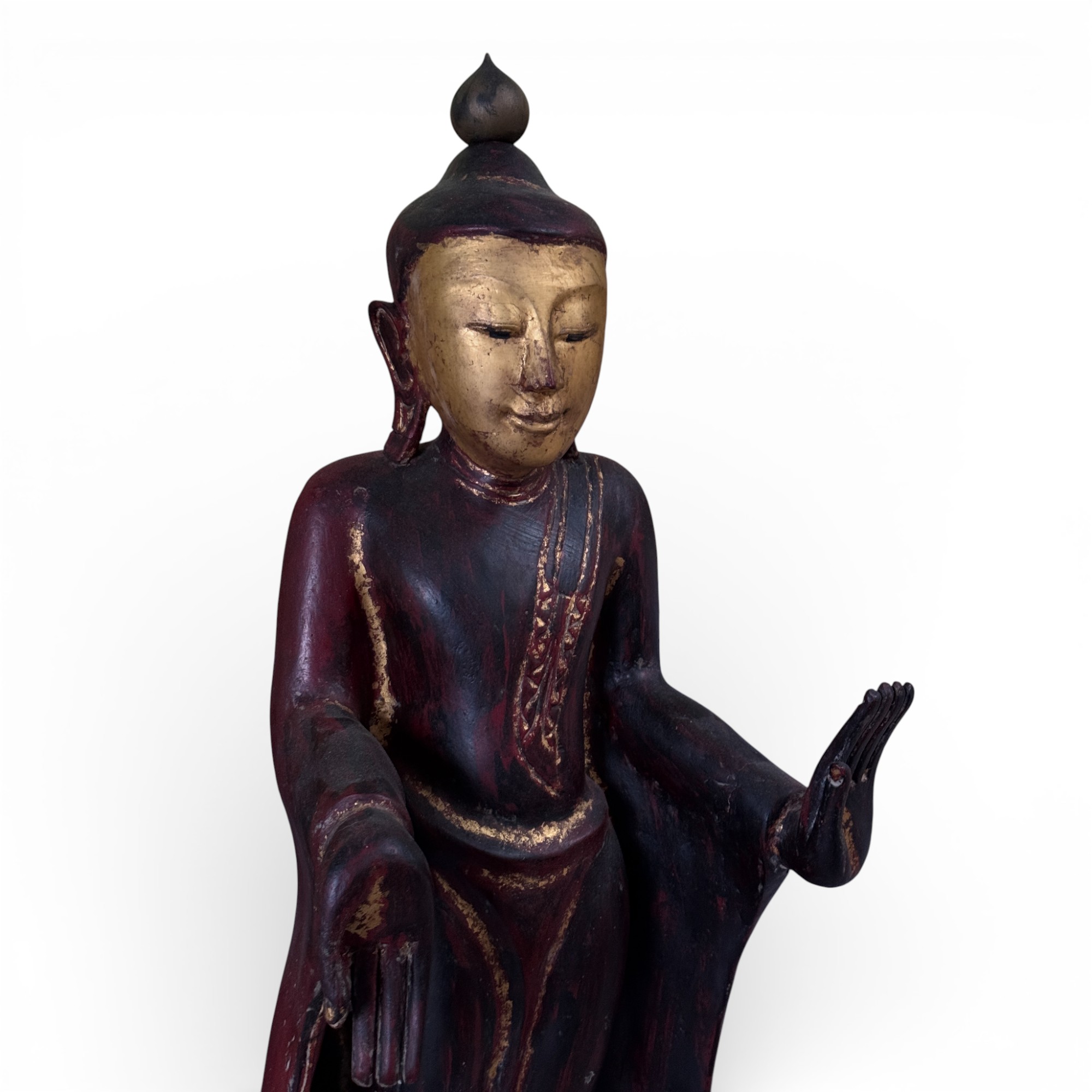 Birmanischer Lacquerware Buddha 102 cm groß
