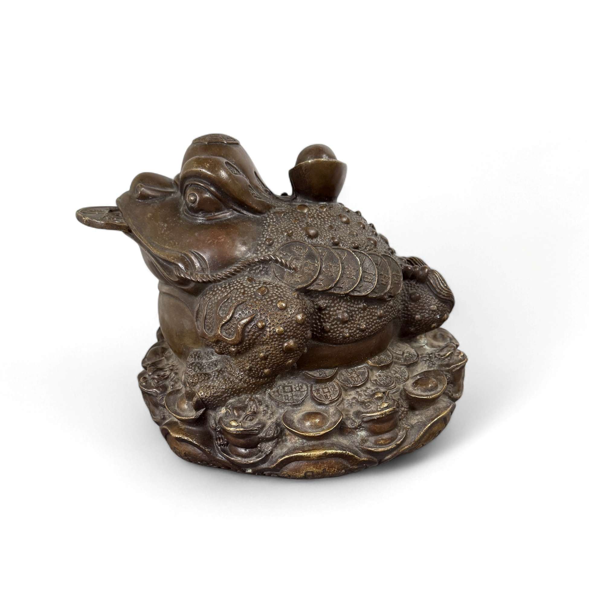 Geldkröte aus Bronze – Traditioneller Feng Shui Frosch