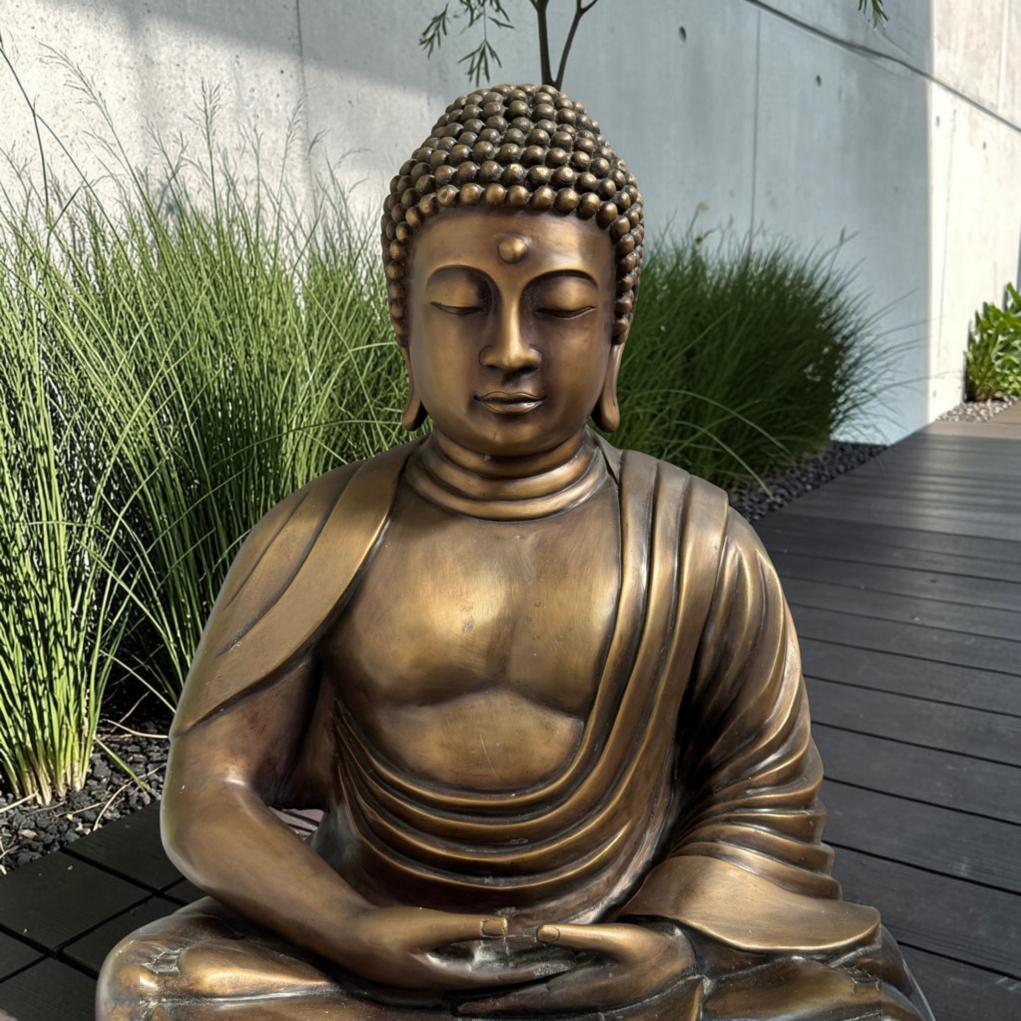 Bronze Amida Buddha Kamakura Daibutsu - Japanische Figur - Unikat 56 cm / 24 kg