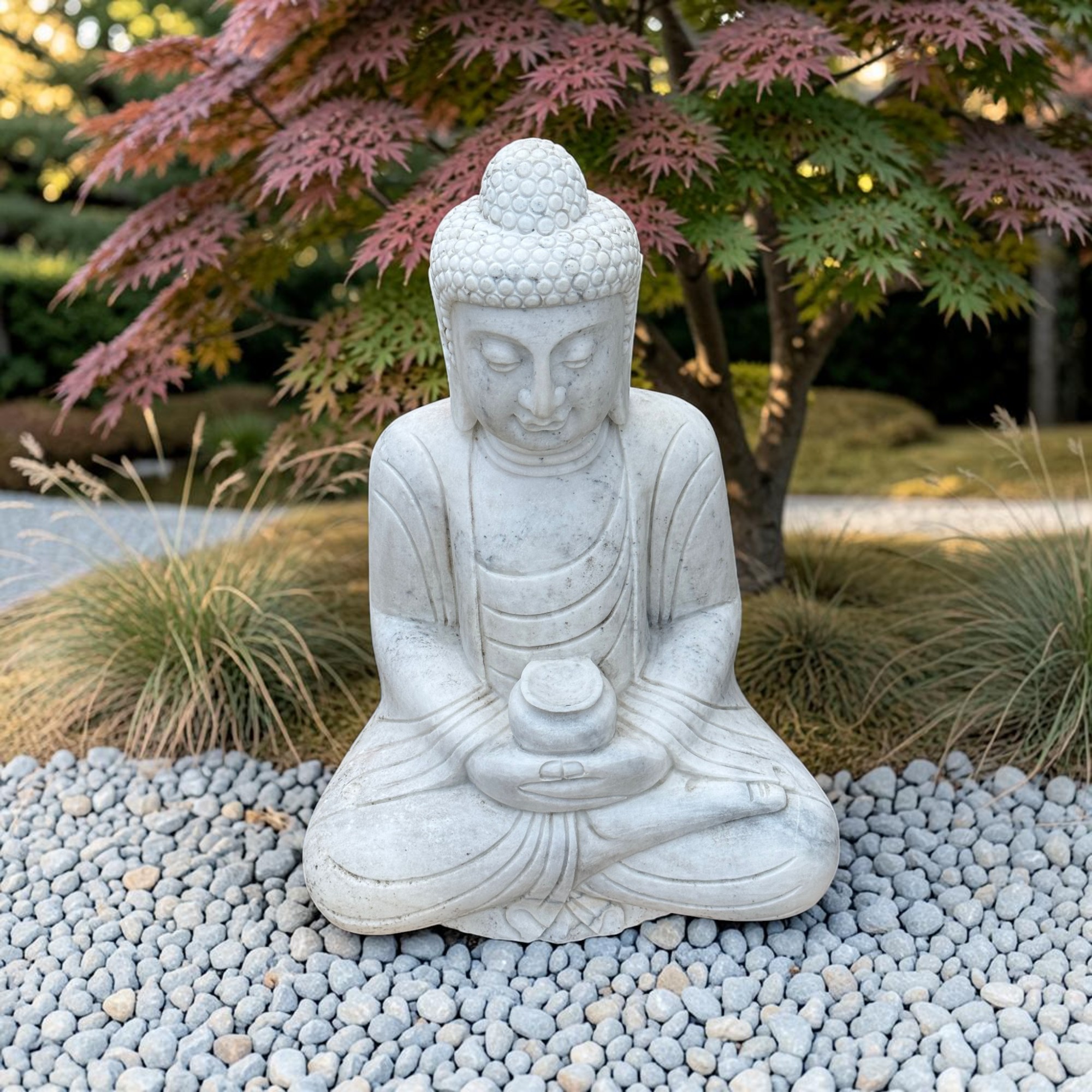 Garten Buddha Skulptur Marmor Stein Tibet-China Statue