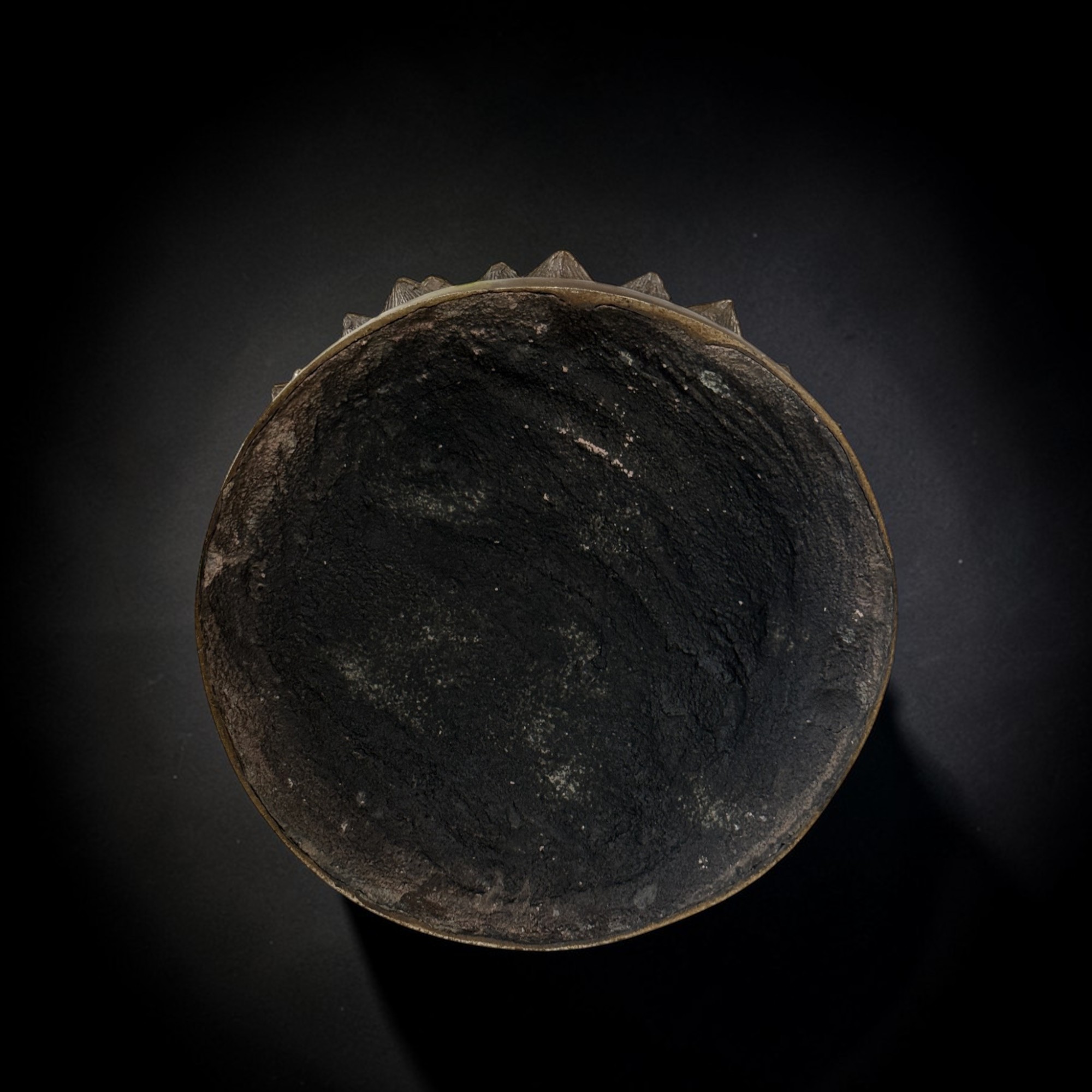 Gandhara Bronze Buddha Skulptur mit Aureole 43 cm