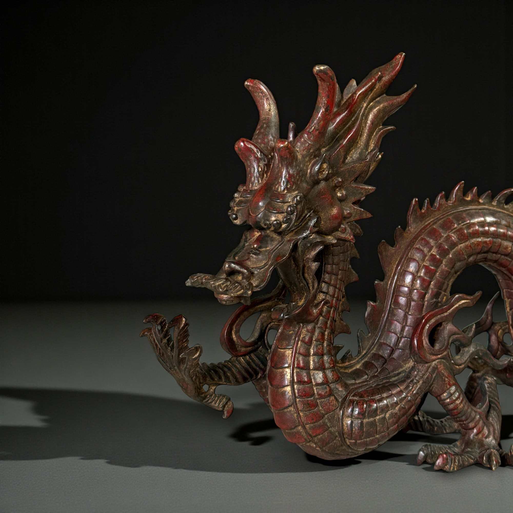 Chinesischer Kaiserdrache aus Bronze – 49 cm | 4,5 kg