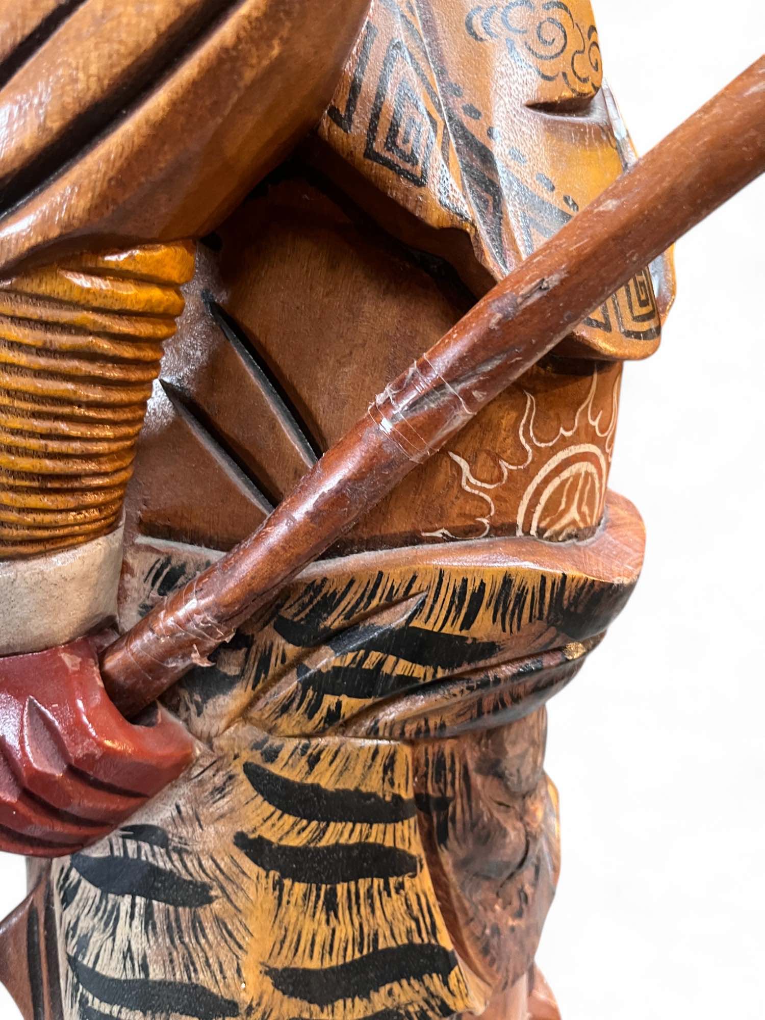 Guan Yu Krieger Holz Statue - China