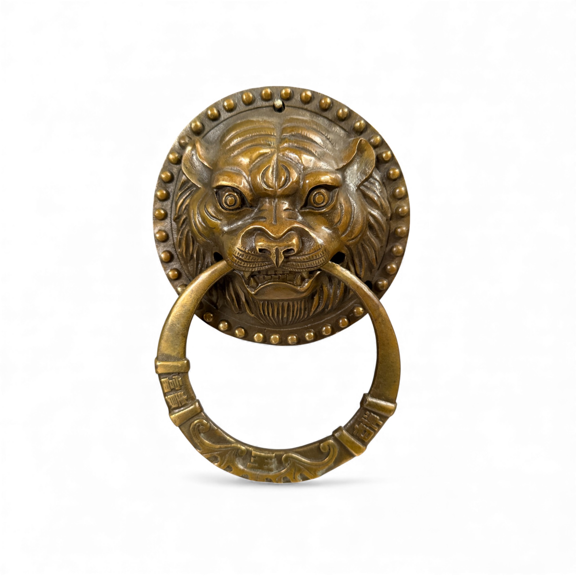 Türklopfer Bronze Skulptur mit Tiger Kopf aus China