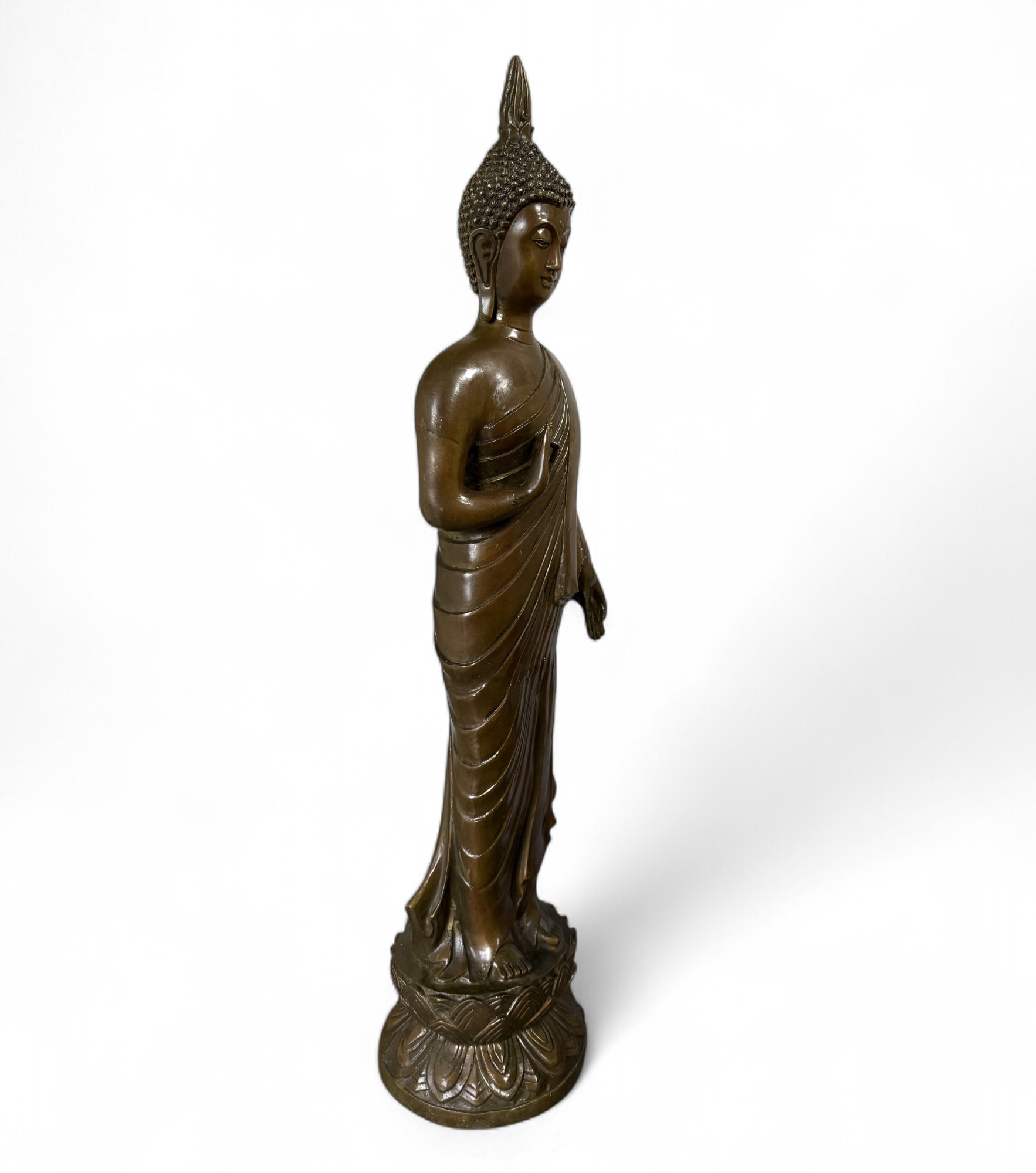 Bronze Buddha mit Teaching Mudra 69 cm – Tibet/China – 5,5 kg