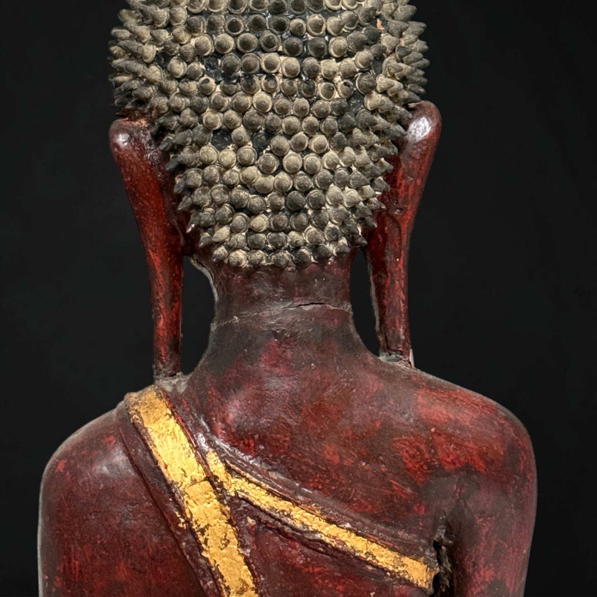 Lacquerware Buddha Statue Burma Skulptur 73 cm groß