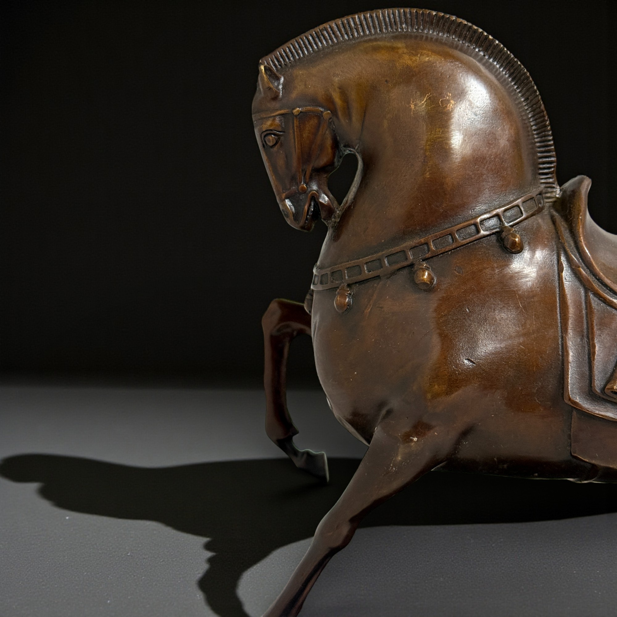 Pferde Skulptur Bronze Figur chines. Tierkreiszeichen