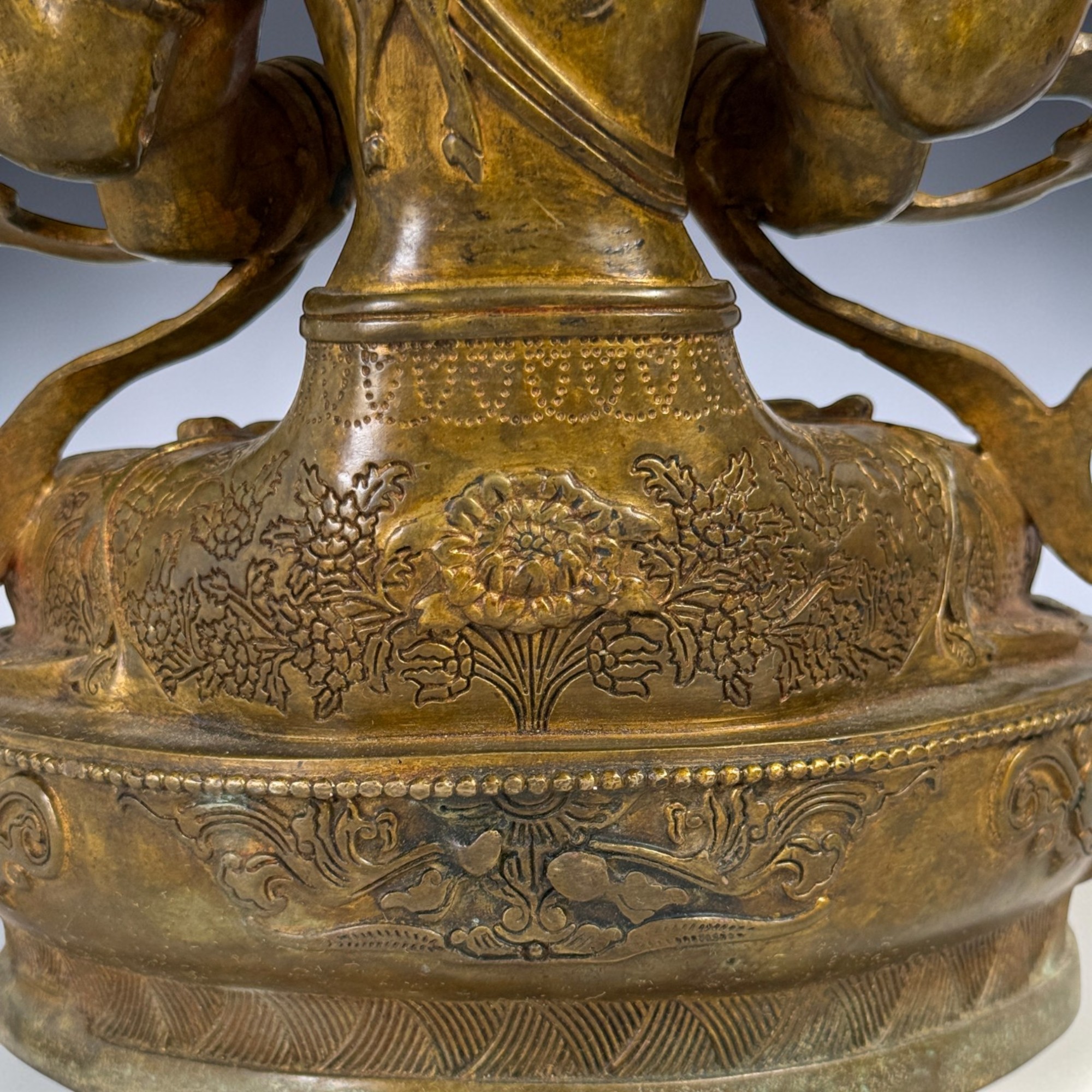 Buddha Figur Bronze Chenrezig Avalokiteshvara - 29 cm groß