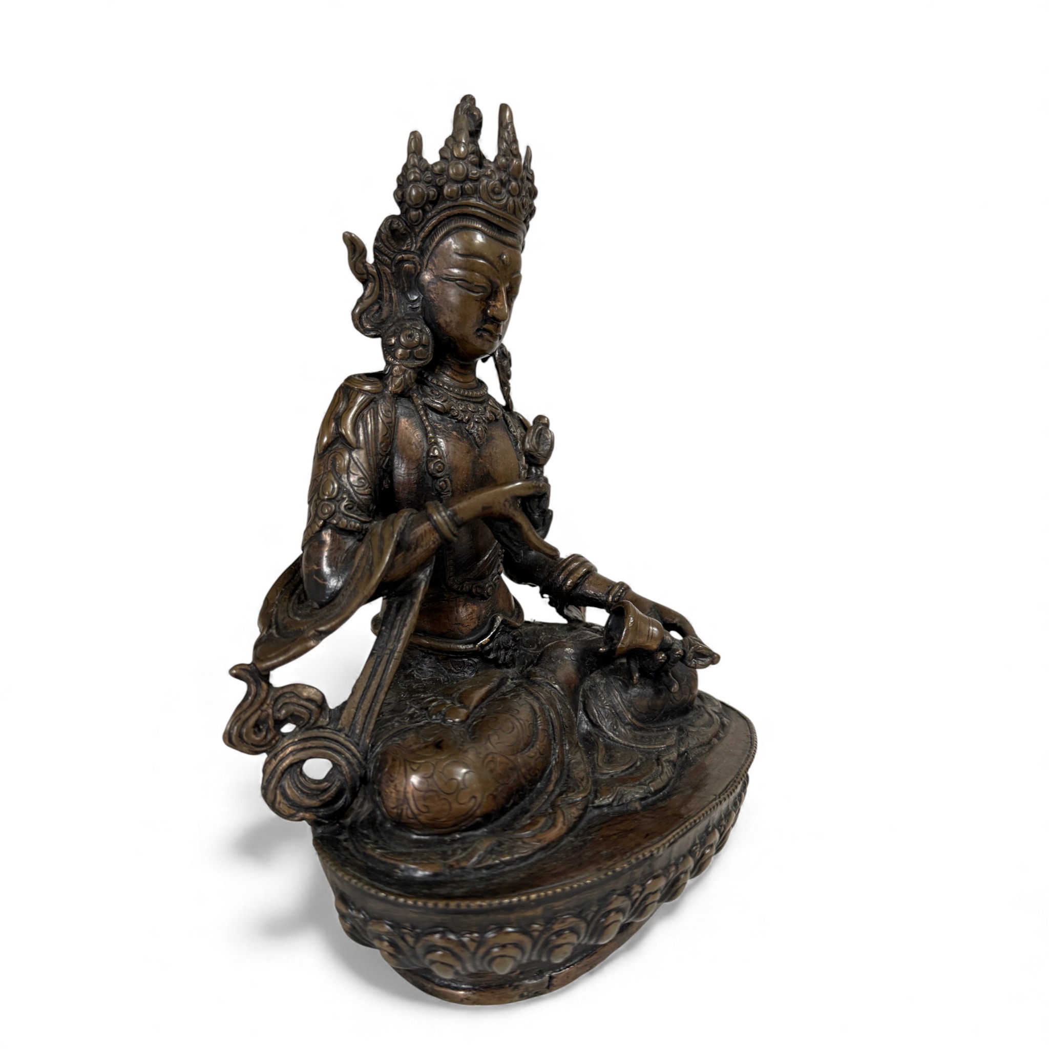 Vajrasattva Bronze Figur - Nepal - 20 cm - Sammlerstück