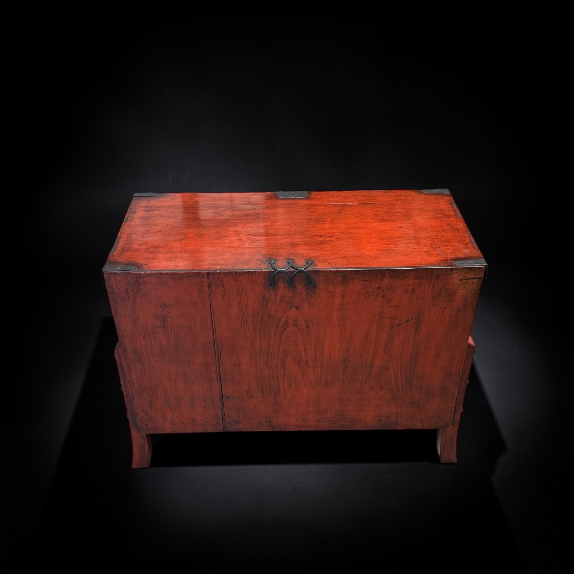 Japanisches Tansu "Herz-Sutra" – Kalligrafie-Schrank 96cm aus Sammlernachlass