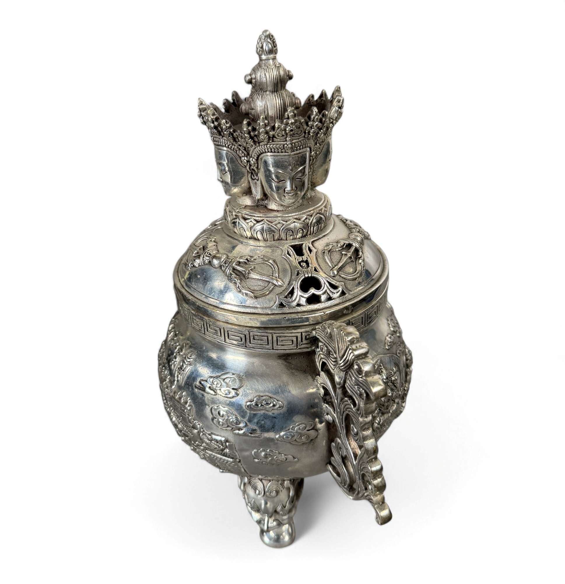 Bronze Räuchergefäß mit Buddha – spirituelle Dekoration