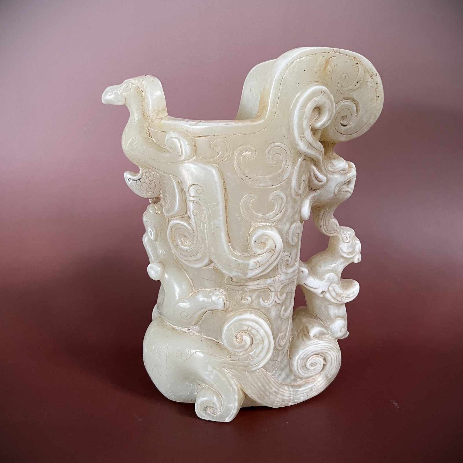 Räucherstäbchenhalter Drachen China Jade