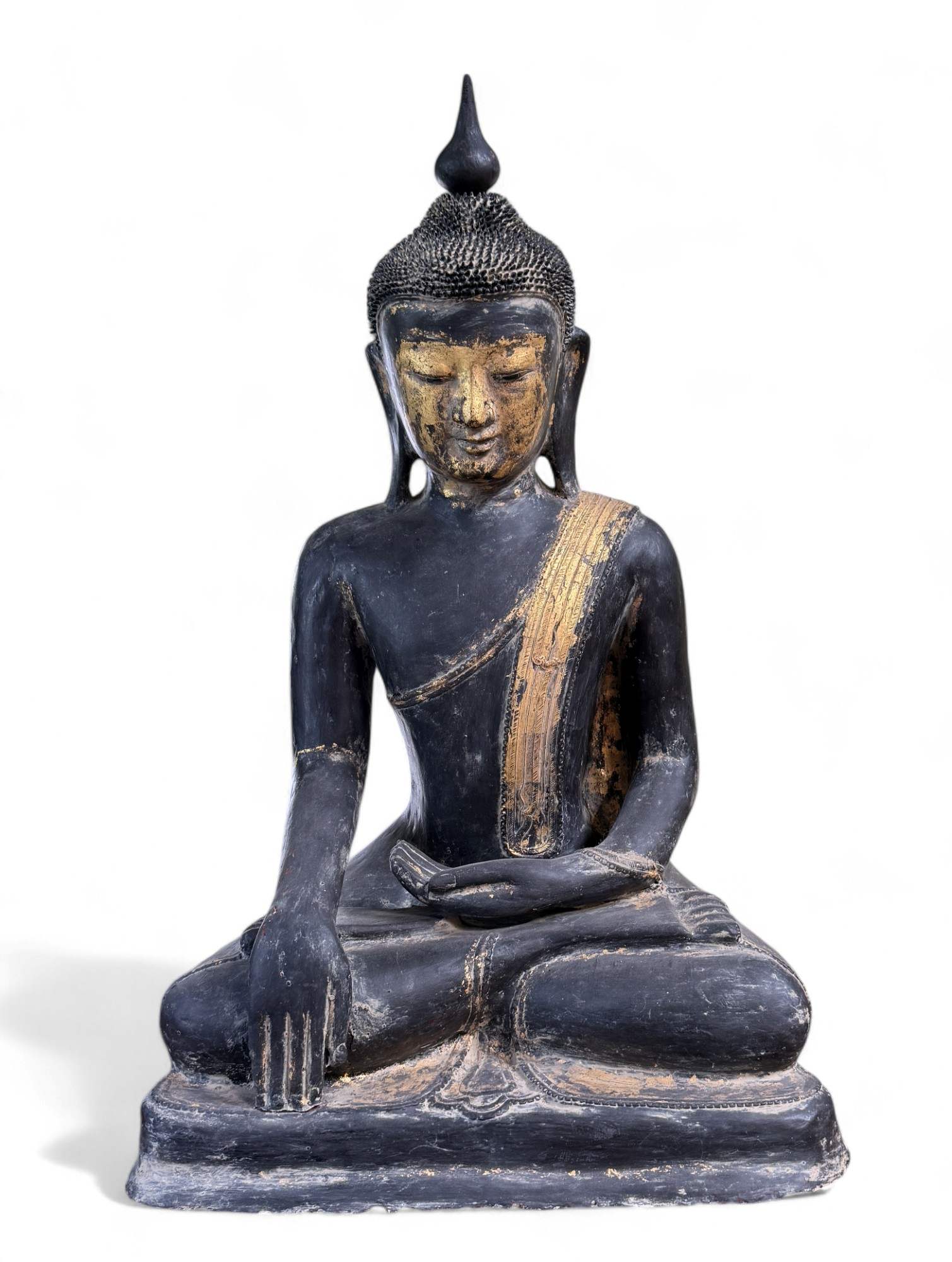 Lacquerware Buddha Statue Burma Skulptur 75 cm groß