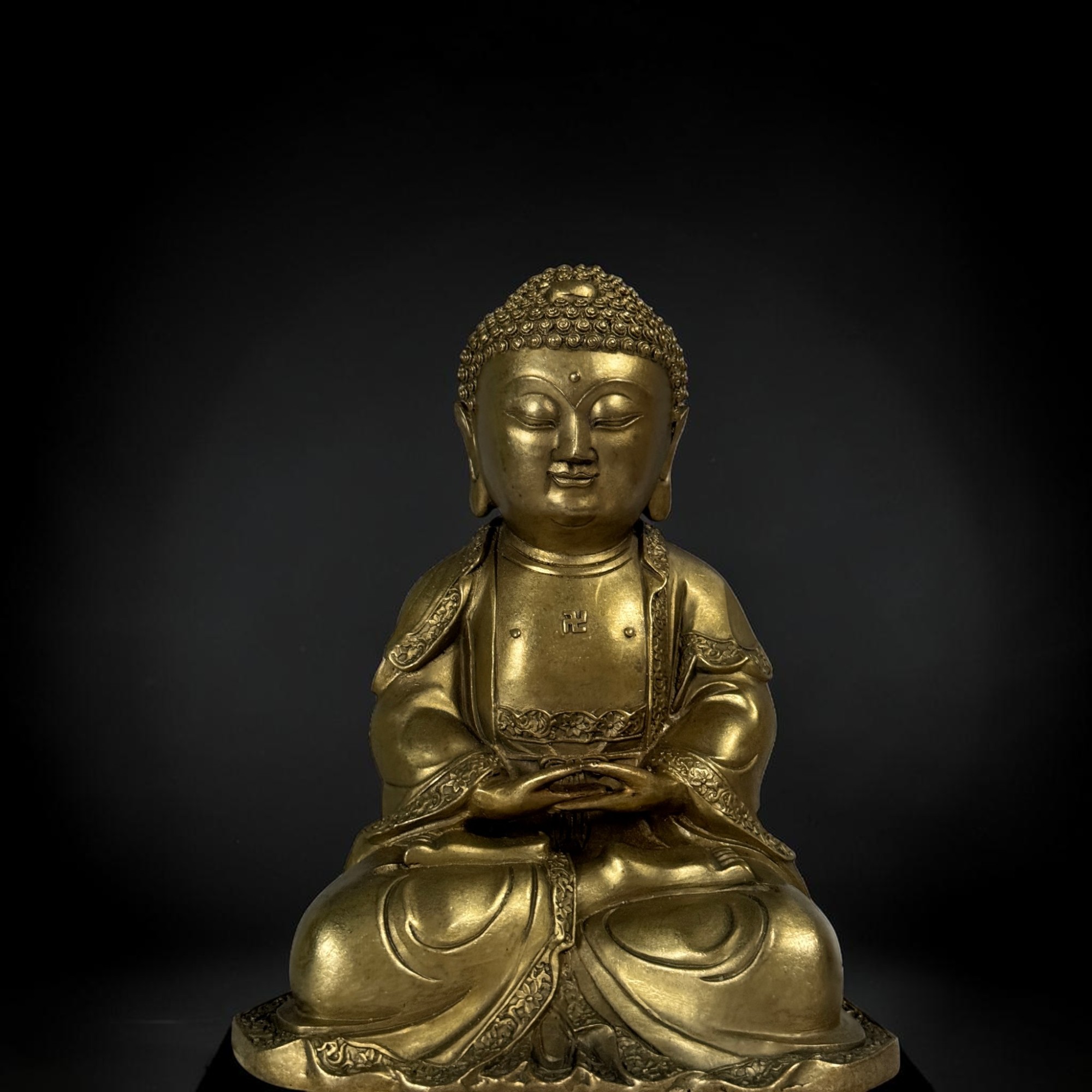 Bronze Buddha Figur 30 cm – Dhyana Mudra - Nordchina