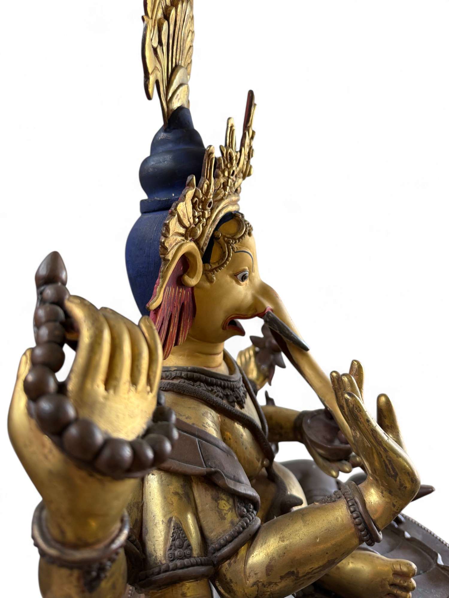 Große Ganesha Statue Bronze Skulptur aus Nepal - 67 cm
