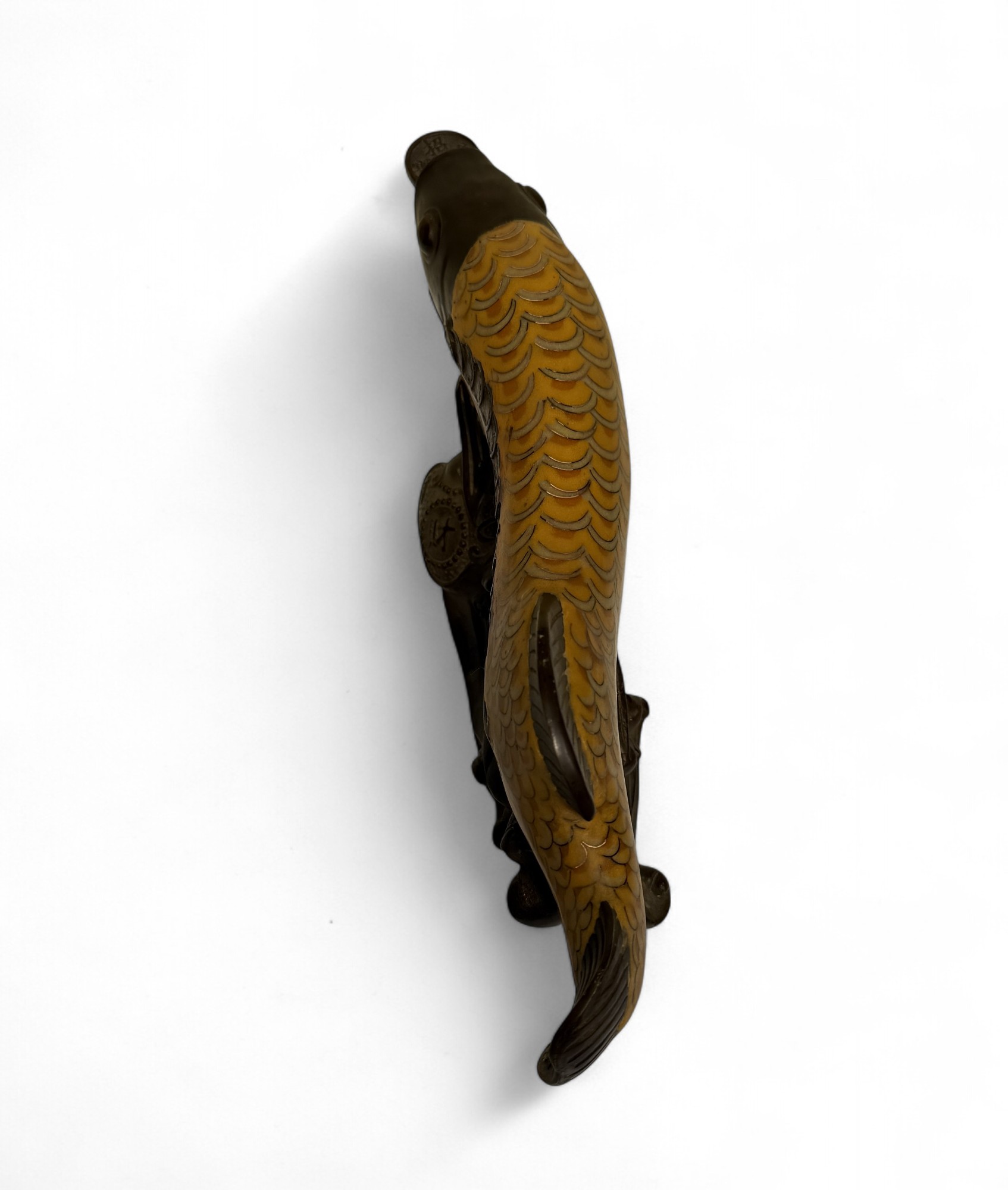 Koifisch Bronze Skulptur Cloisonne Figur Reichtumssymbol