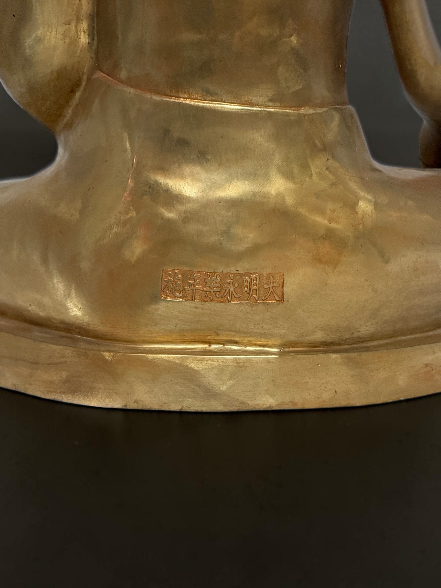 Große Bronze Buddha Statue mit Vitarka Mudra Tibet-China 60 cm