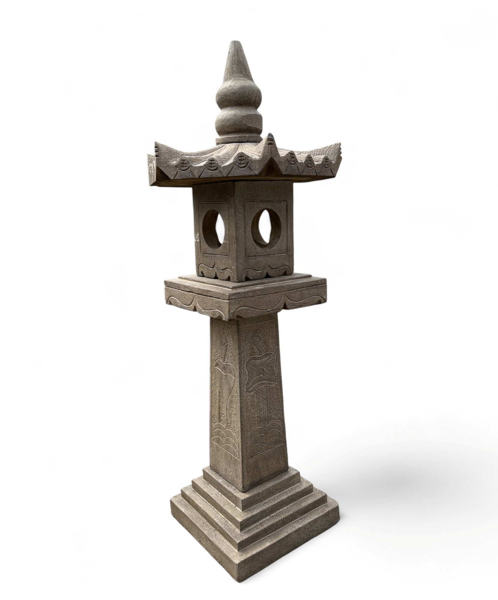 Chinesisches Geisterhaus Steinlaterne China Pagode 102 cm