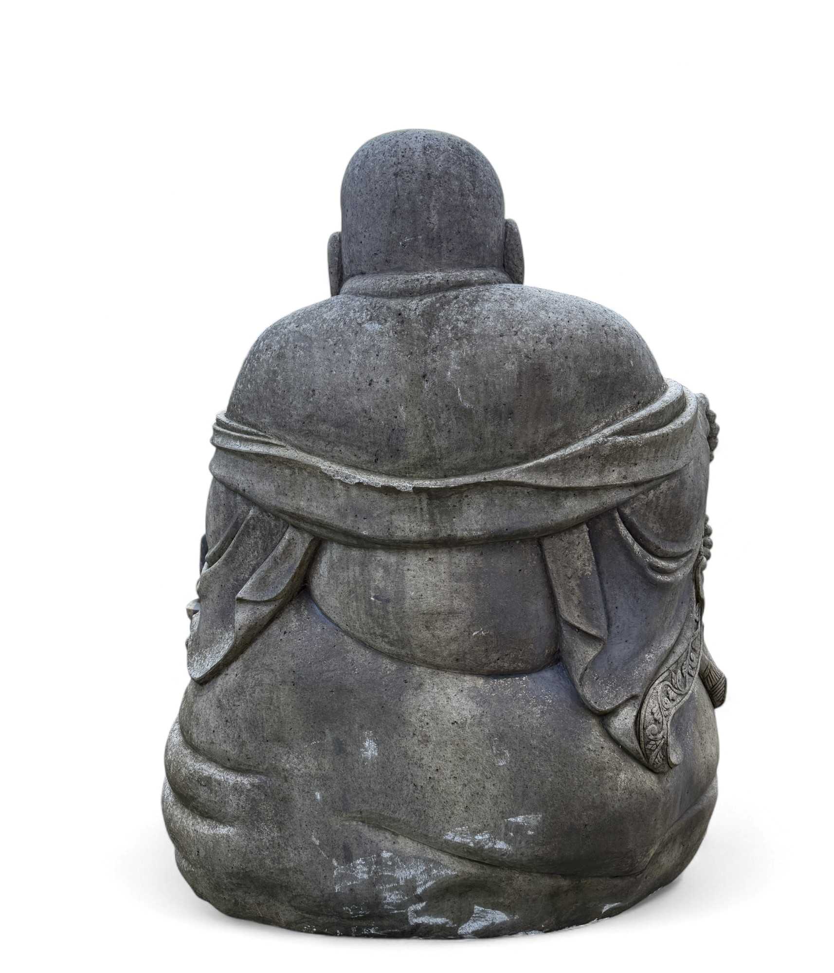 Großer Budai 150 cm aus Granit – Lachender Buddha aus China