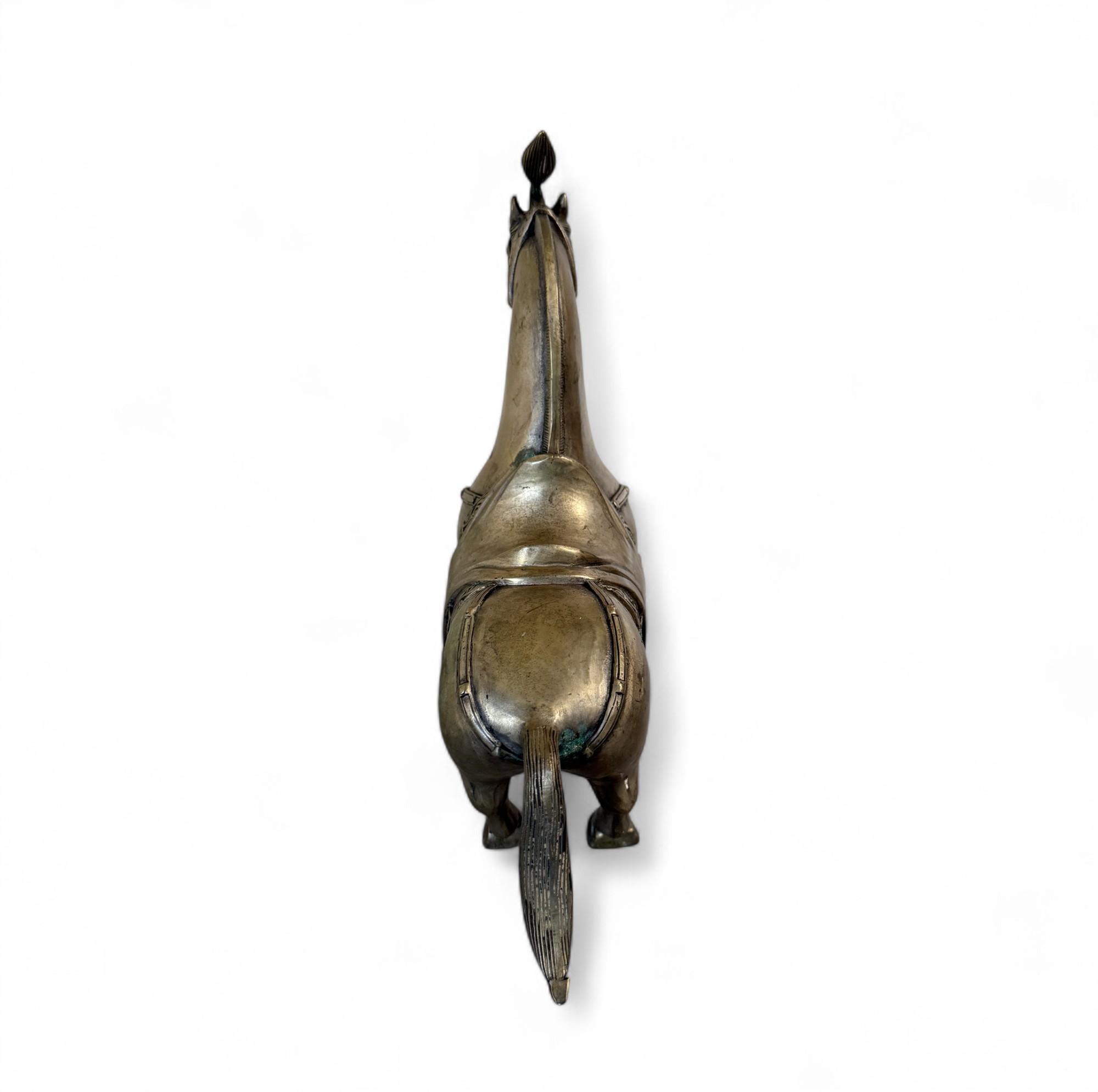 Chinesisches Tang Pferd – Bronze Replikat mit Grünspan & Patina, 25 cm