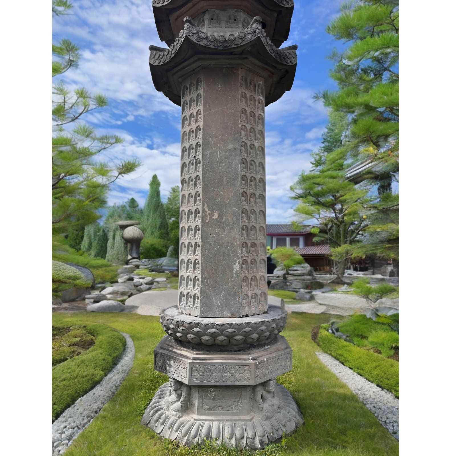 Buddha Garten Pagode Stein Tempel - gigantische 8m groß