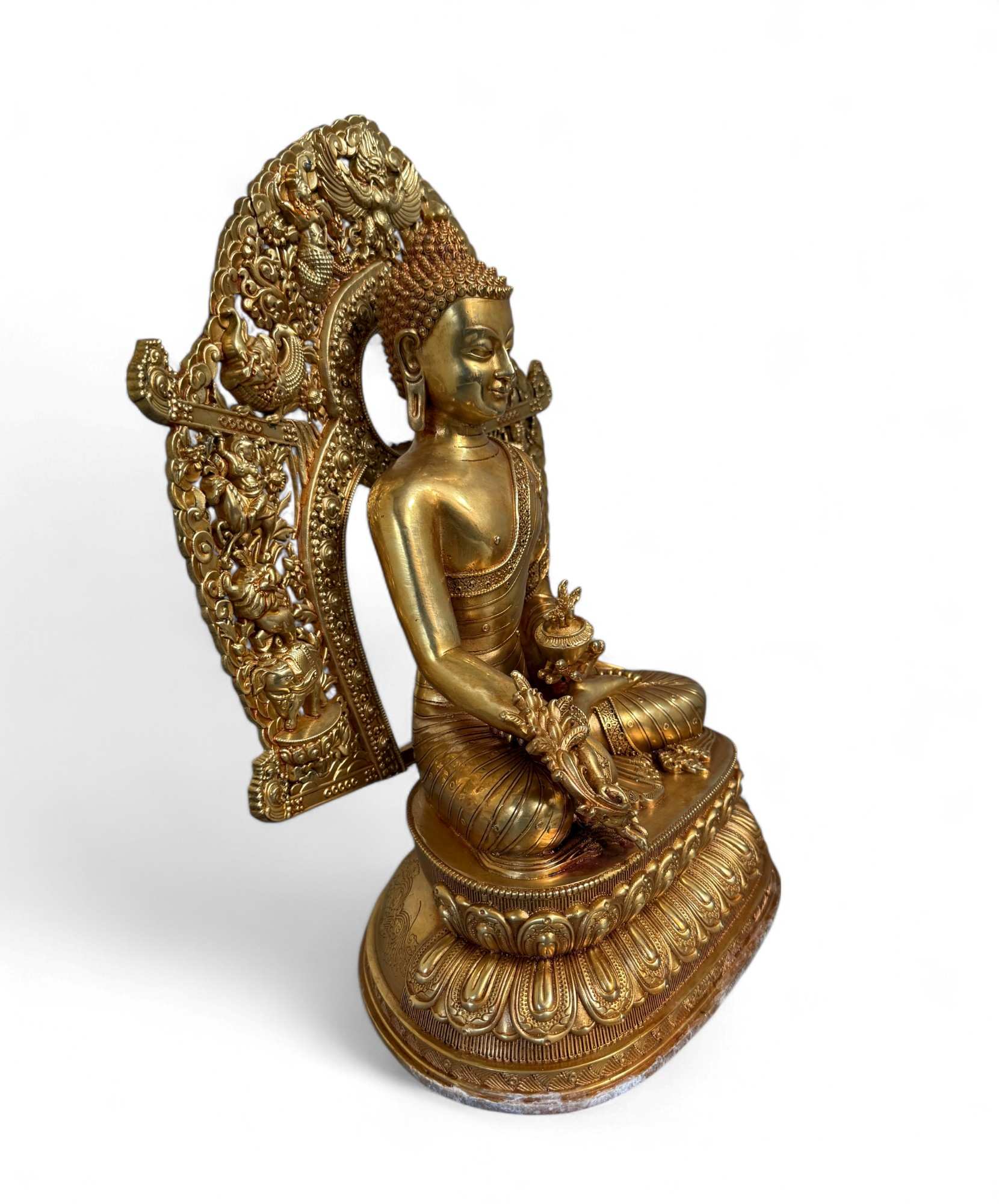 Medizin Buddha Figur Bronze Tibet China - 35 cm groß