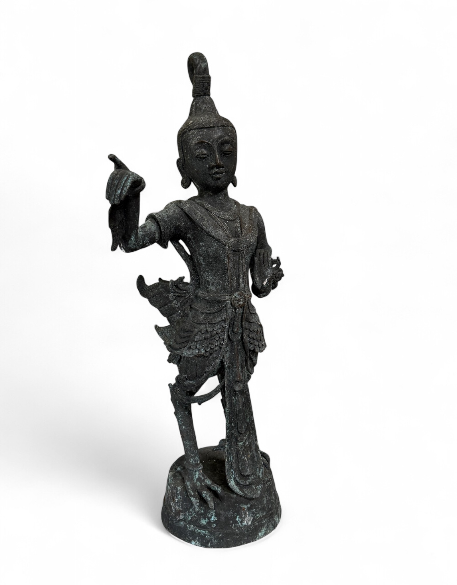 Kinnari Bronze Skulptur Burma Figur 74 cm groß
