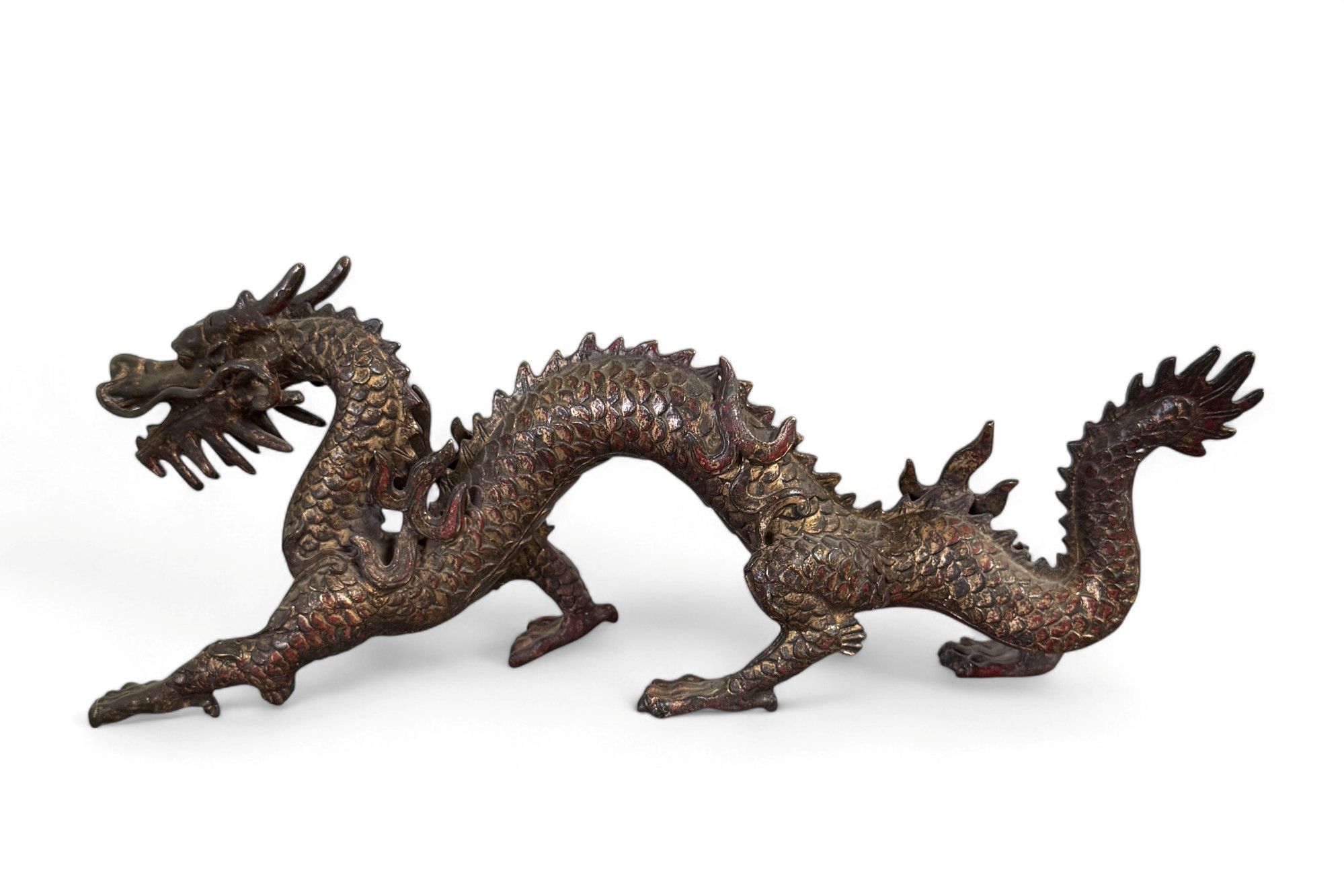 Bronze Drache China – Chinesische Drachenfigur 34 cm