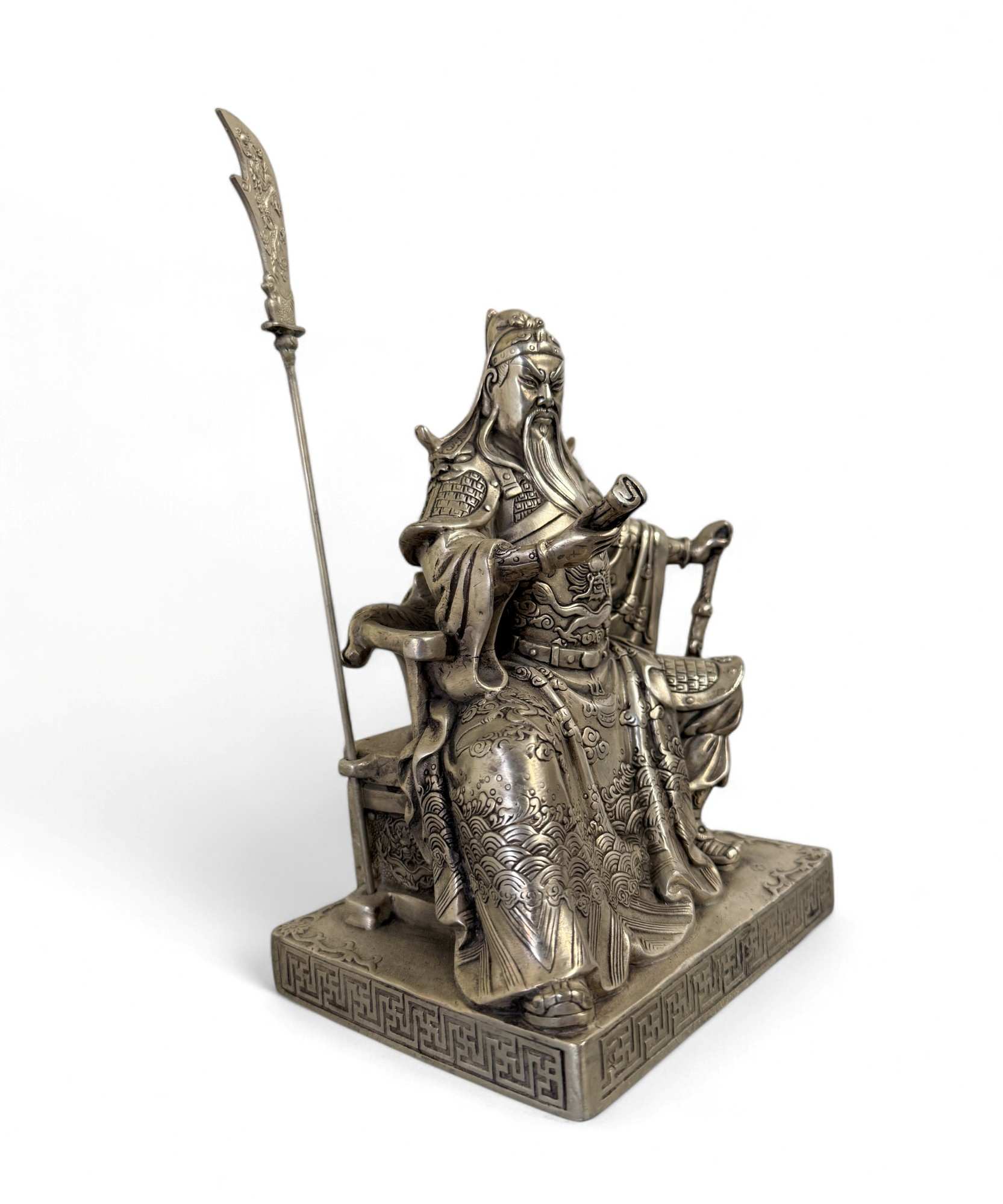 China Krieger General Guan Yu - Kwan Kong Bronze Figur