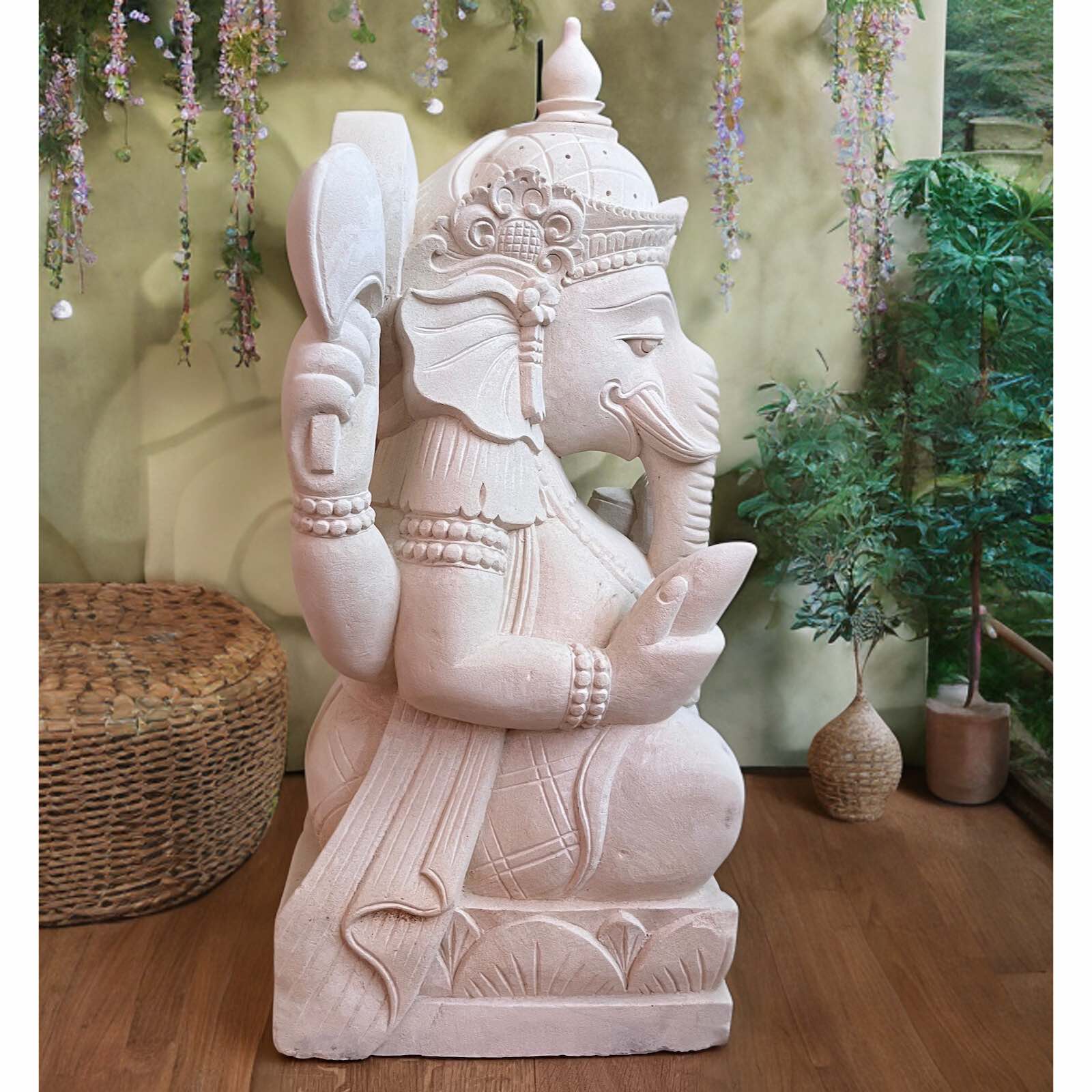 Ganesha Figur Sandstein Thailand Skulptur Indoor